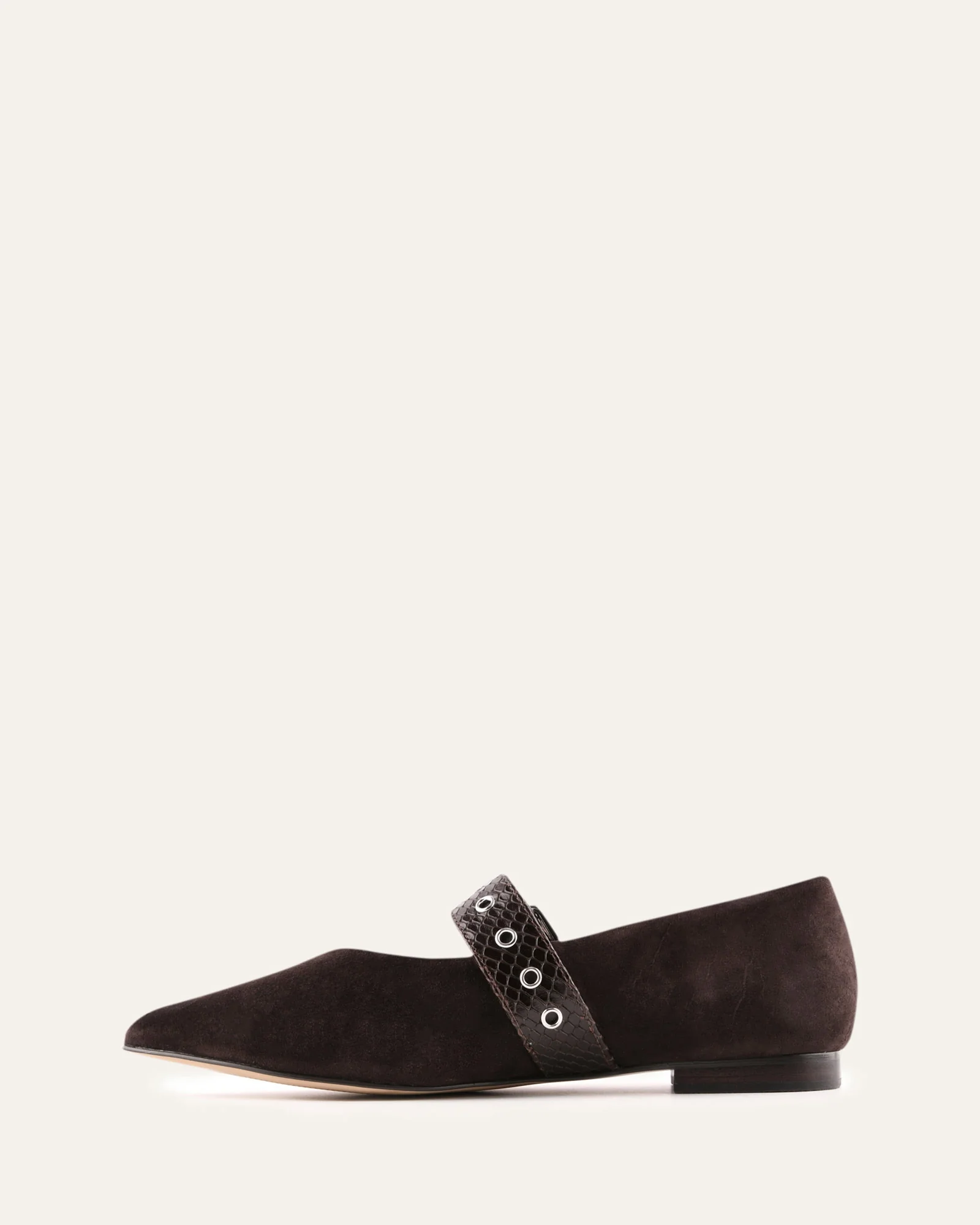 COSETTE DRESS FLATS BITTER CHOC SUEDE - Image 6