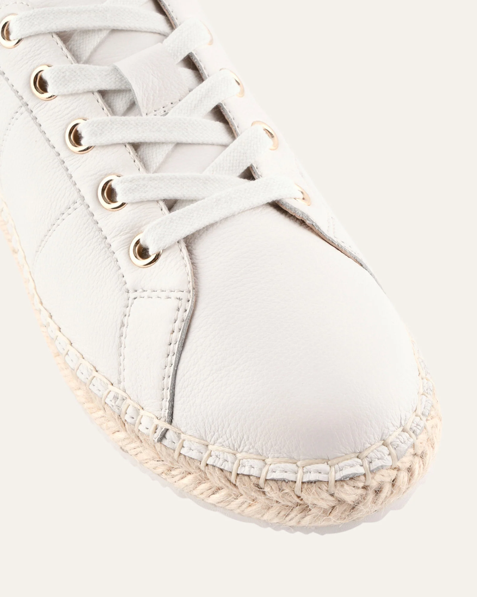COVE ESPADRILLE SNEAKERS WHITE LEATHER - Image 3