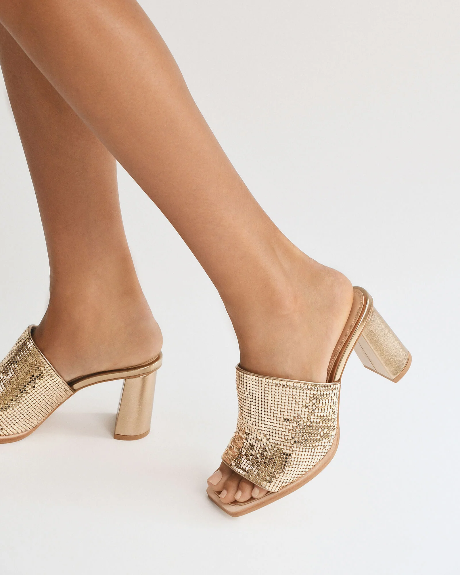 CUPID HIGH HEEL SANDALS GOLD - Image 7