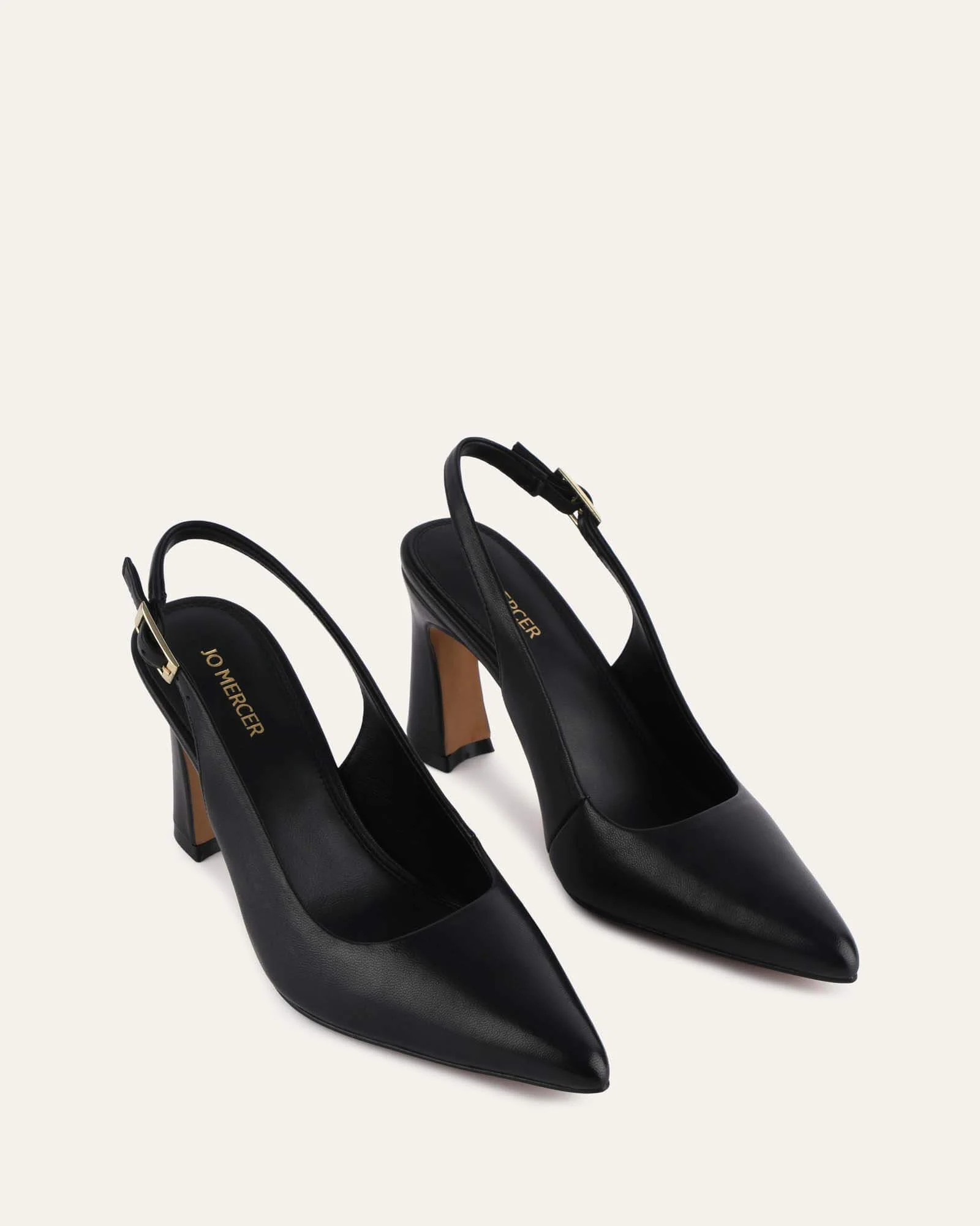 DANICA HIGH HEELS BLACK LEATHER - Image 3