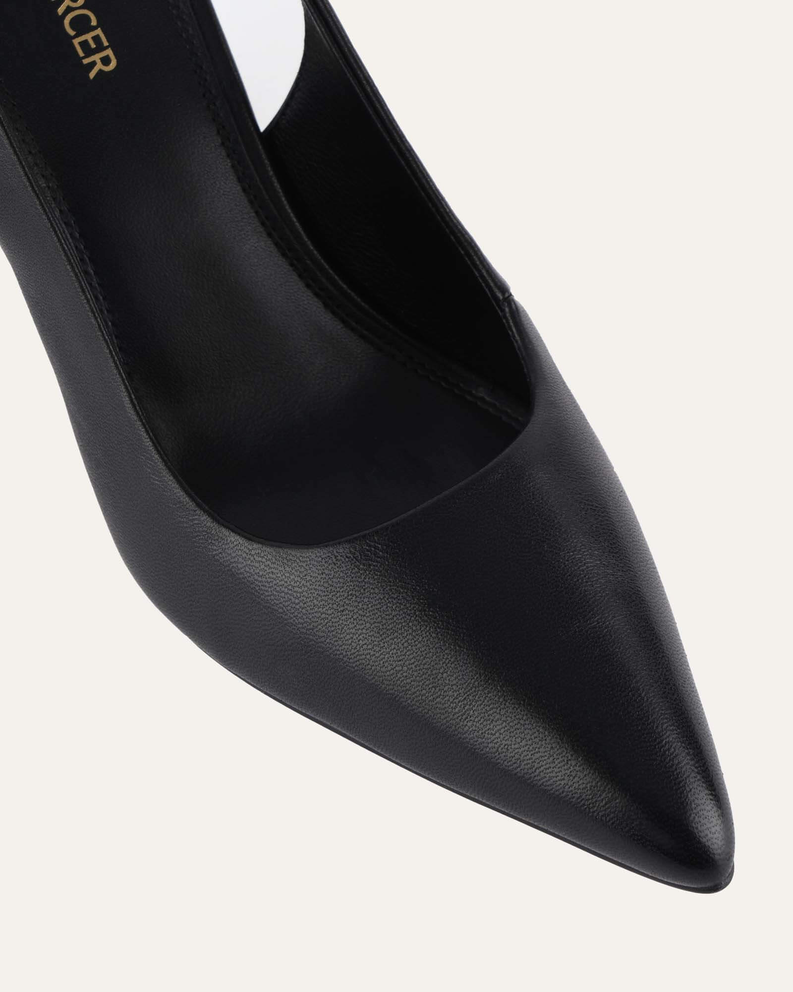 DANICA HIGH HEELS BLACK LEATHER - Image 4