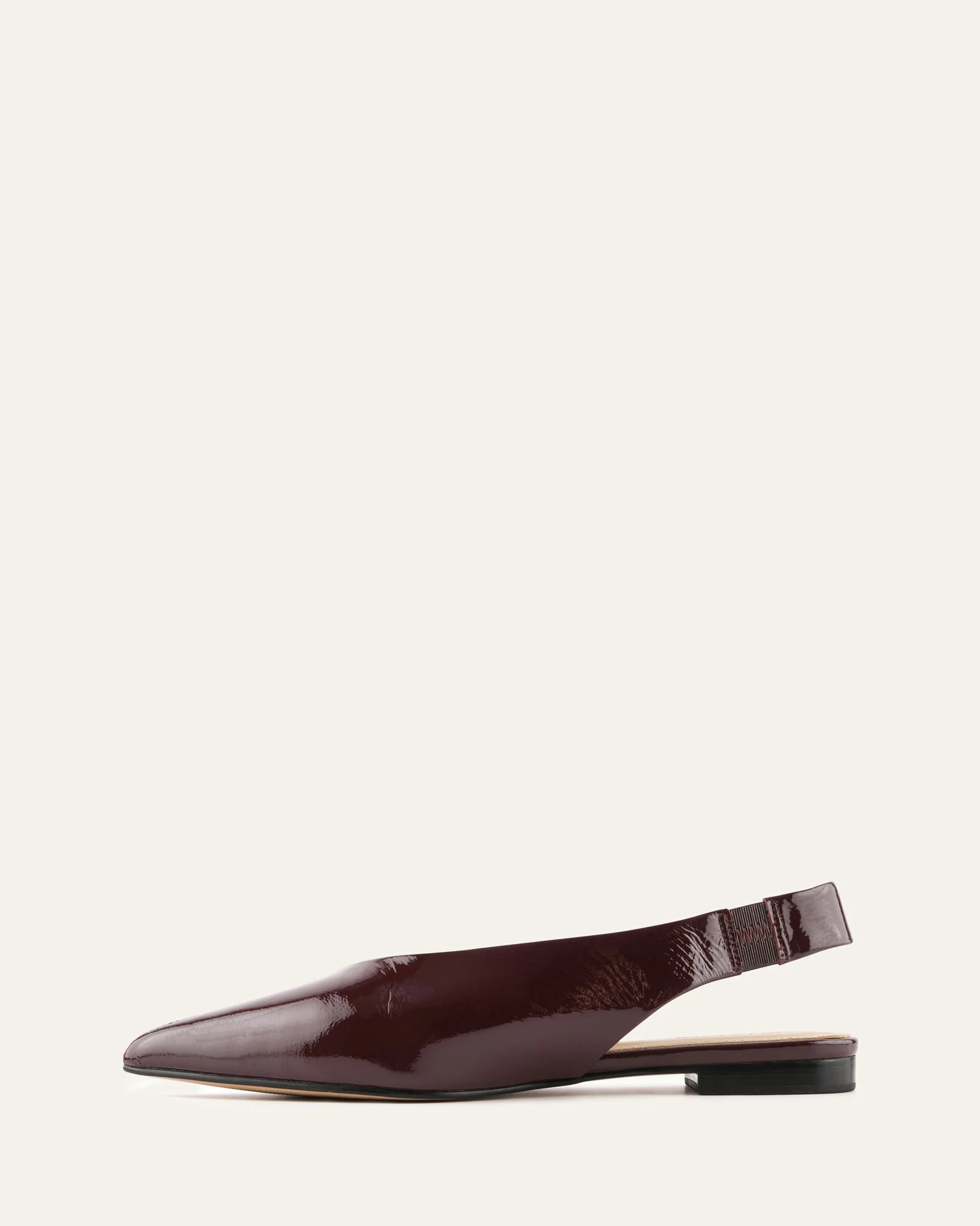 DAPHNE DRESS FLATS MERLOT CRINKLE PATENT - Image 5