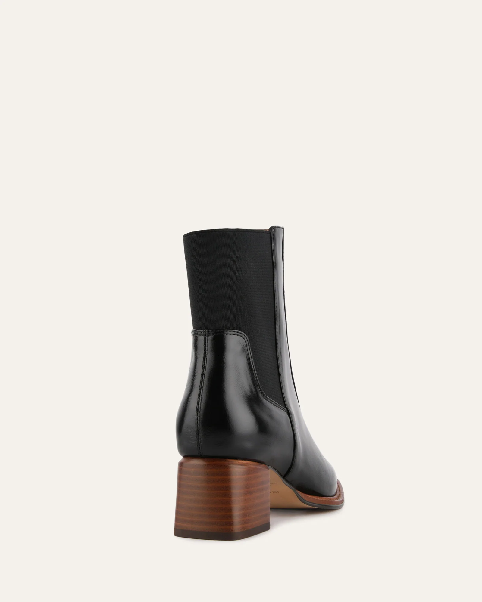 DARLA MID ANKLE BOOTS BLACK LEATHER - Image 5