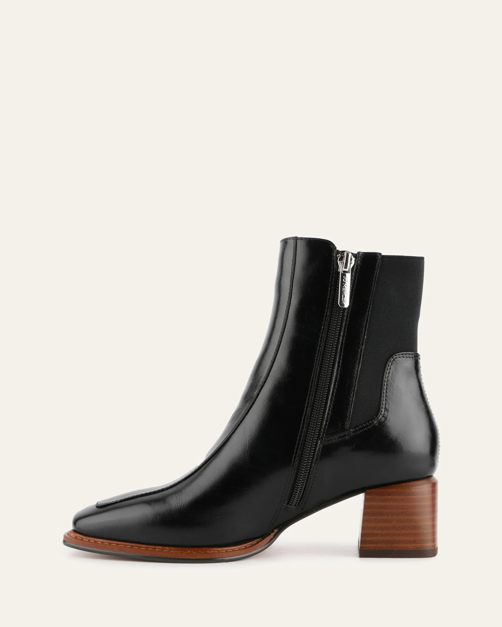 DARLA MID ANKLE BOOTS BLACK LEATHER - Image 6