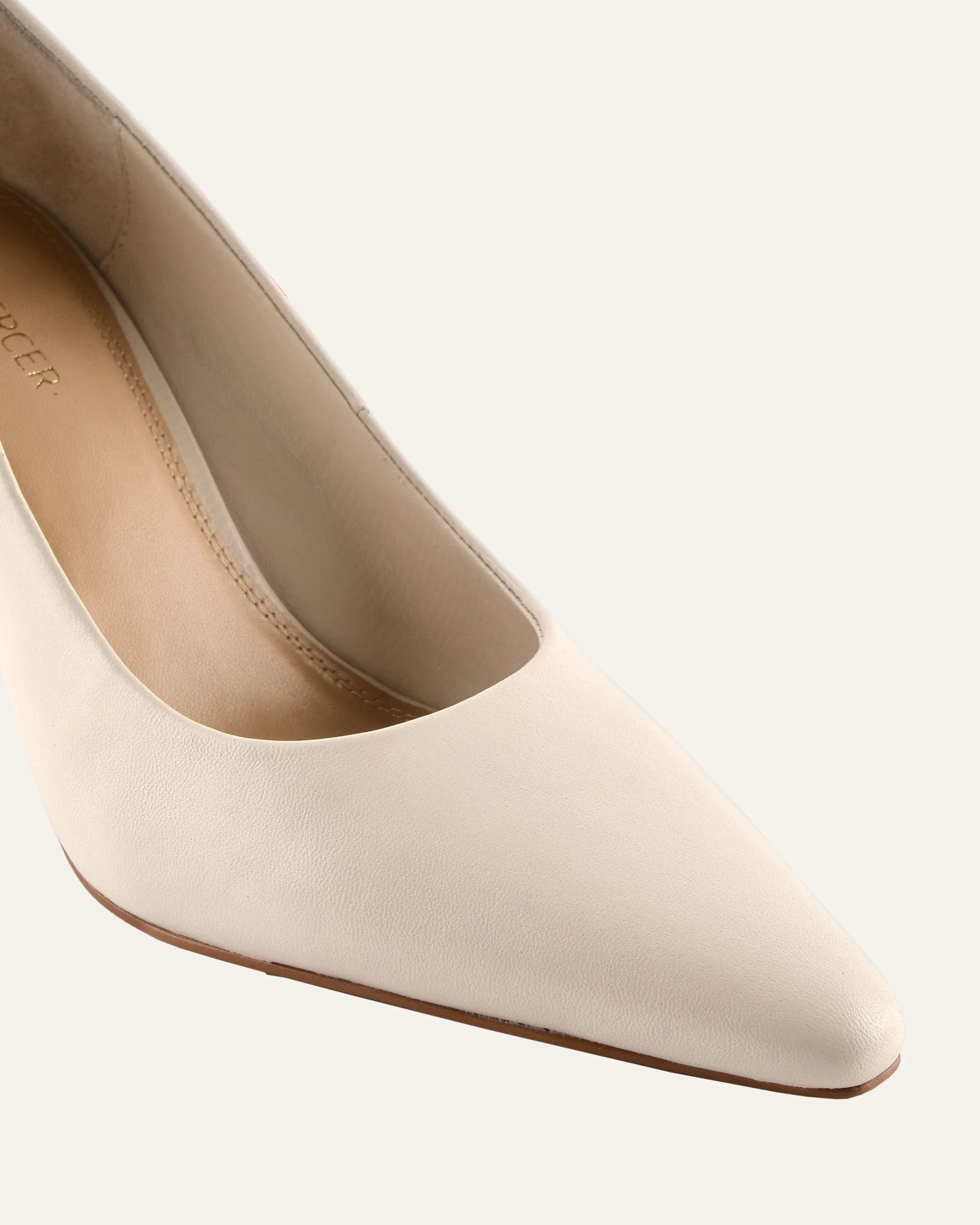 DASH HIGH HEELS OFF WHITE LEATHER - Image 3