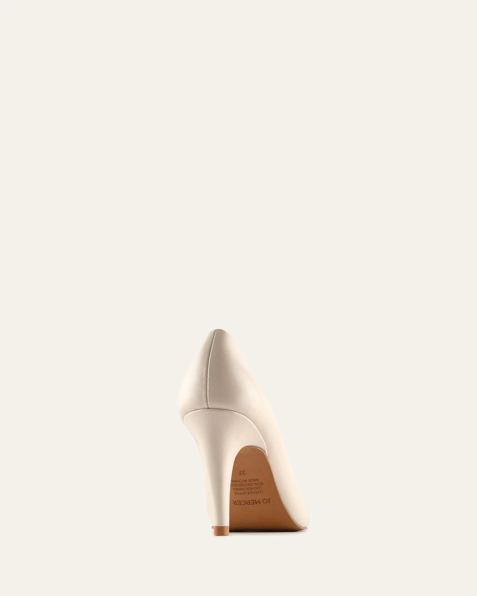 DASH HIGH HEELS OFF WHITE LEATHER - Image 4