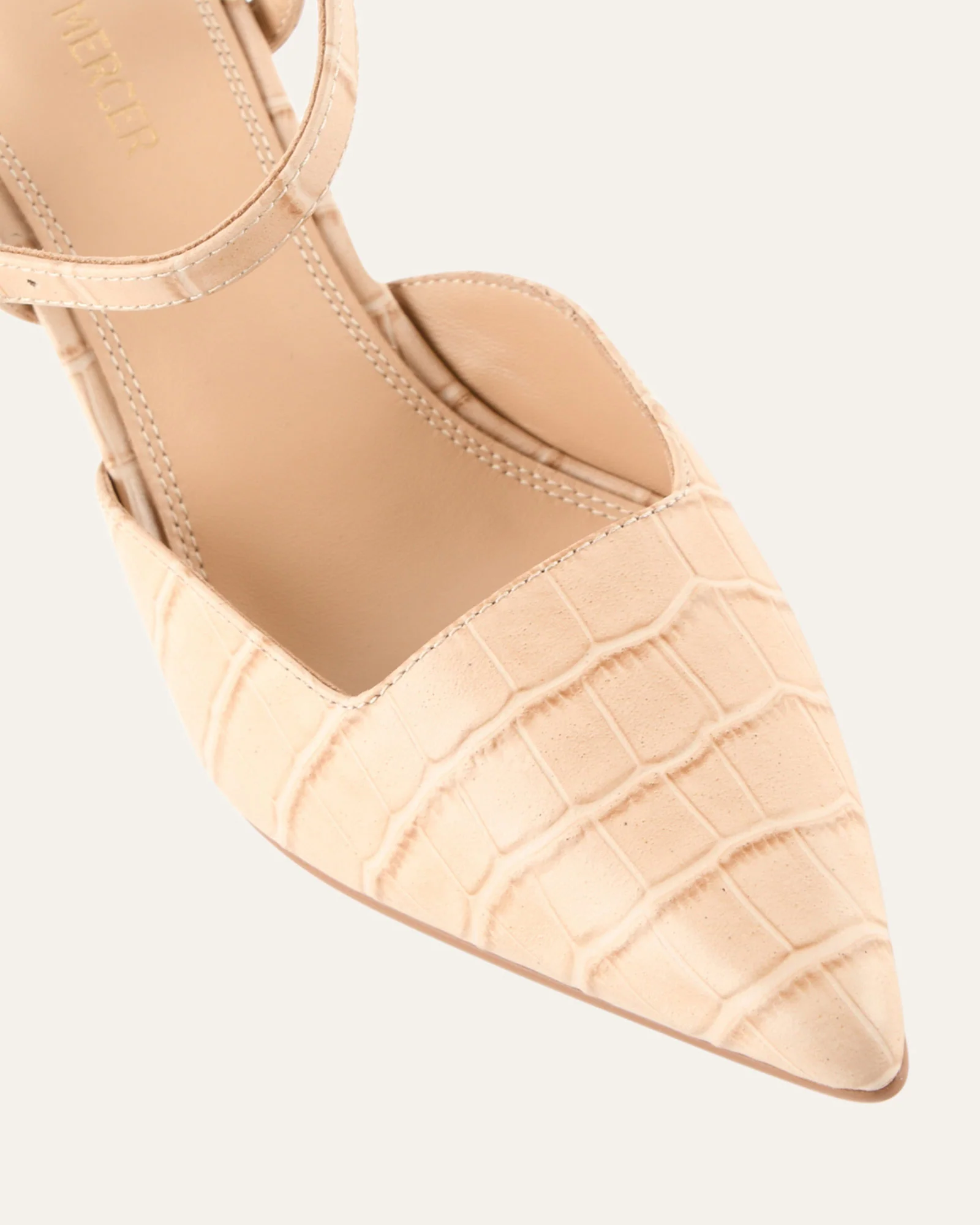DAWN HIGH HEELS BEIGE CROC - Image 4