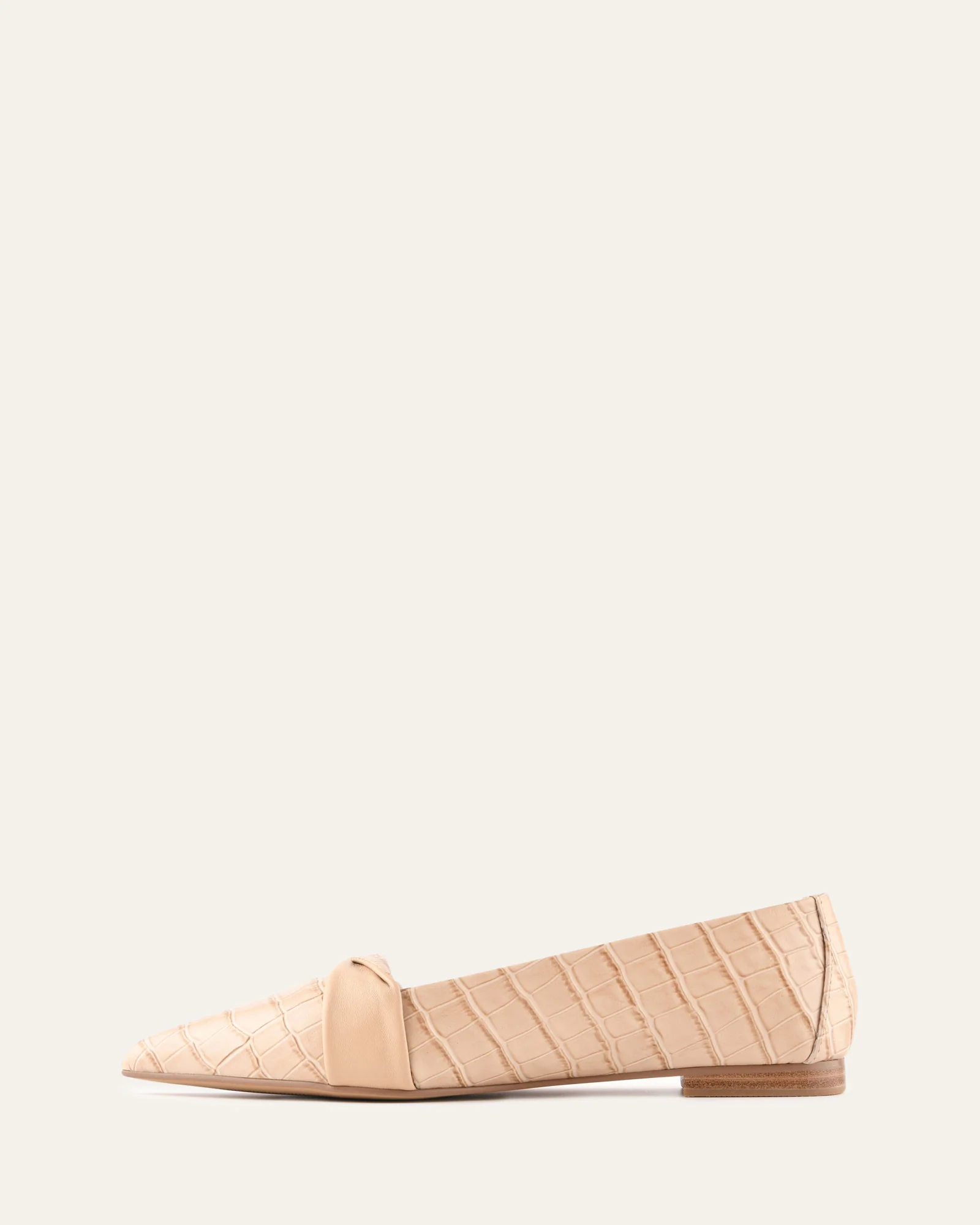 DEMETRI DRESS FLATS BEIGE CROC - Image 6