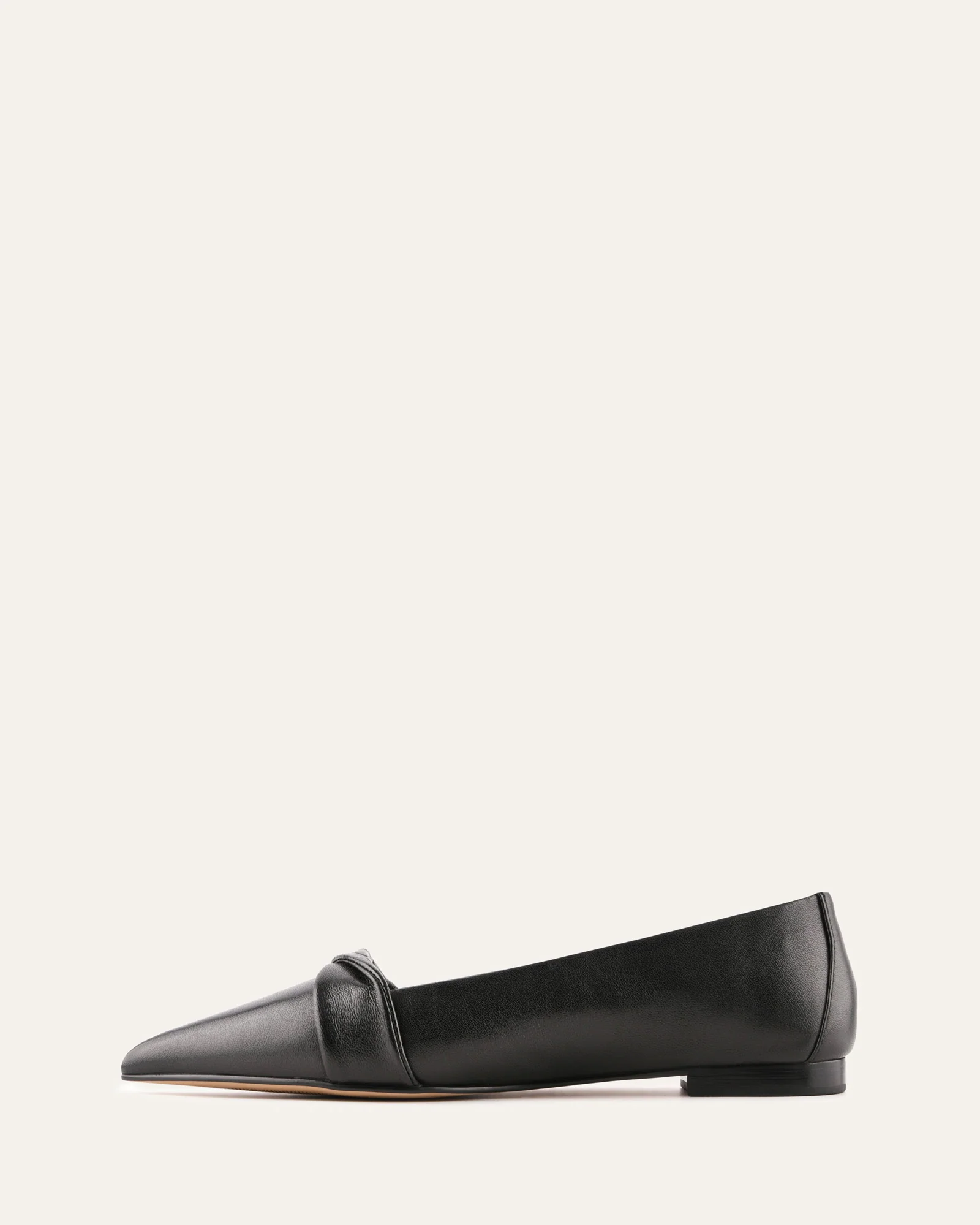 DEMETRI DRESS FLATS BLACK LEATHER - Image 6