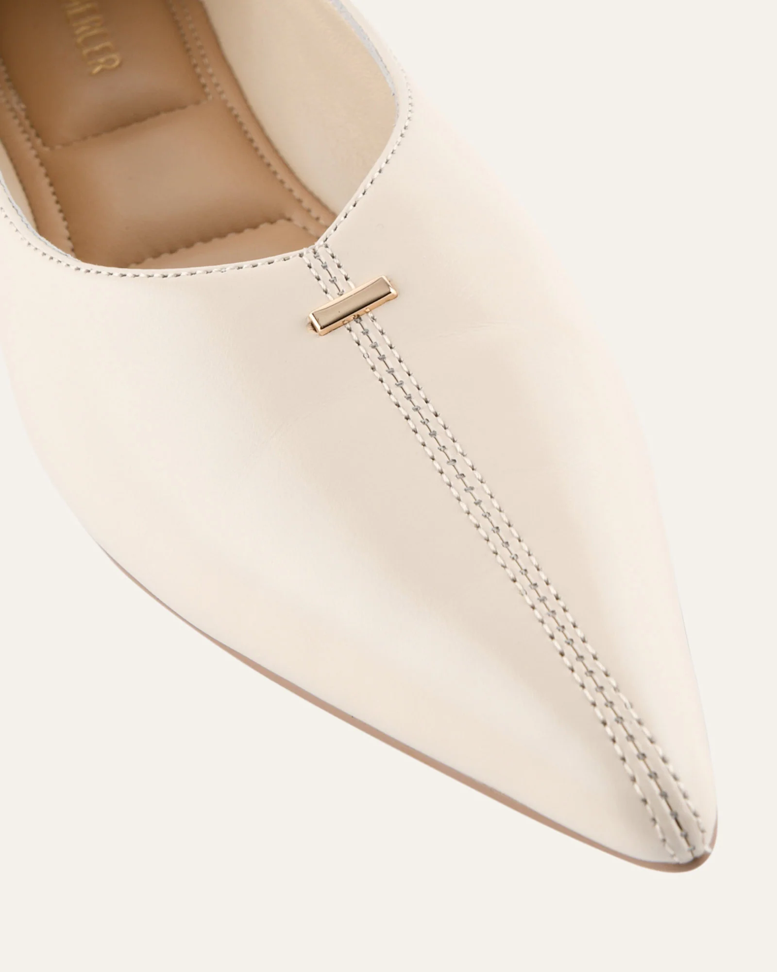 DIXON BALLET FLATS OFF WHITE LEATHER - Image 4