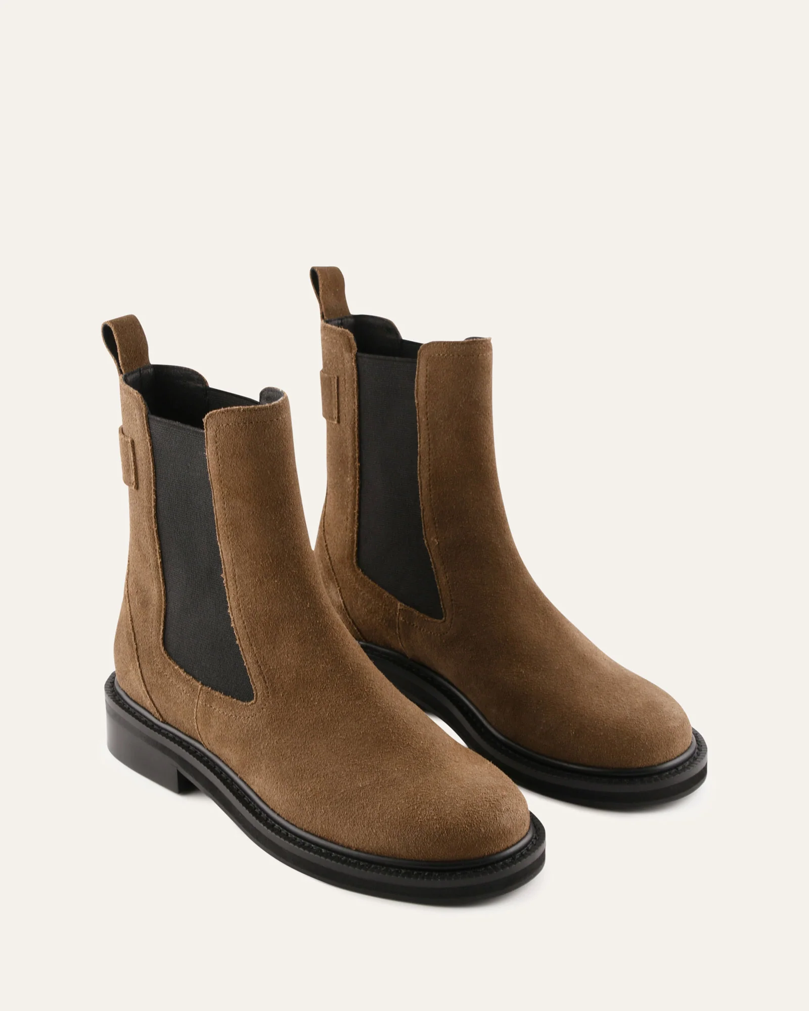 DORIAN FLAT ANKLE BOOTS BARK SUEDE - Image 3