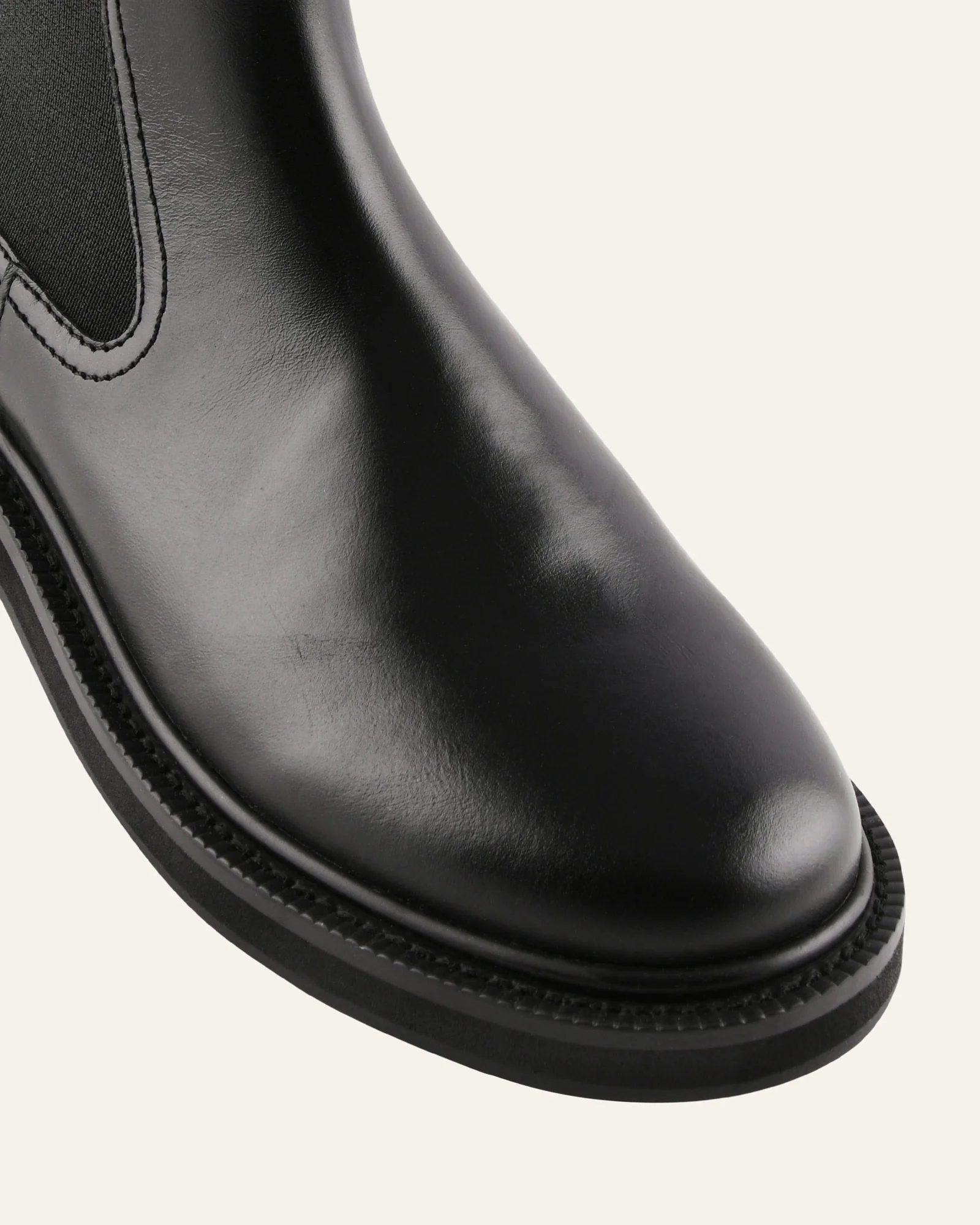 DORIAN FLAT ANKLE BOOTS BLACK LEATHER - Image 3