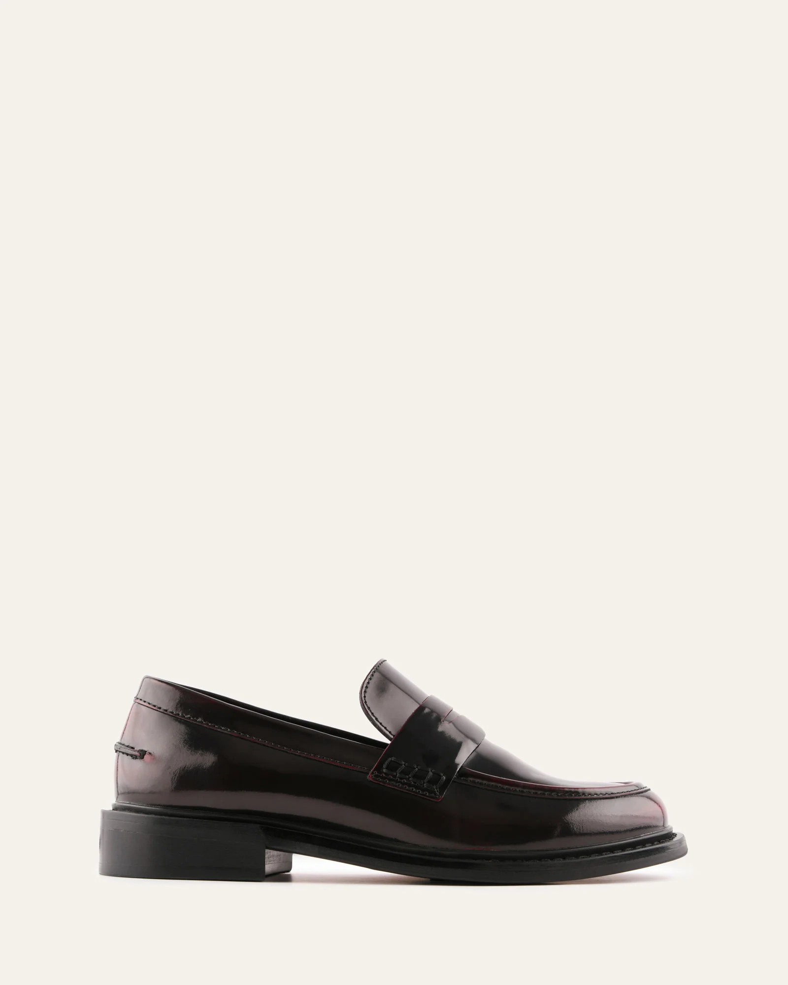 EBONY LOAFERS BURGUNDY LEATHER