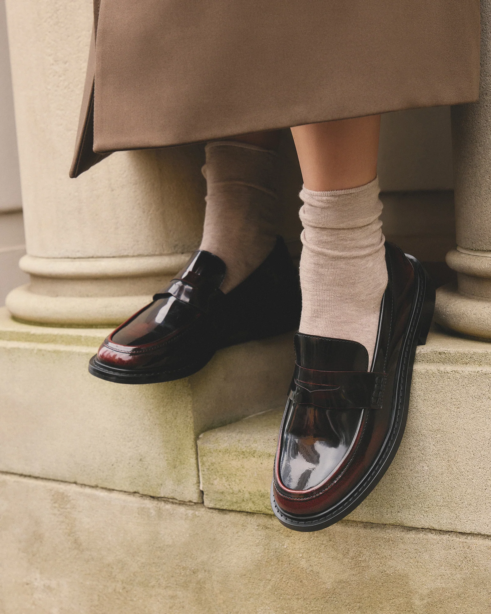 EBONY LOAFERS BURGUNDY LEATHER - Image 2