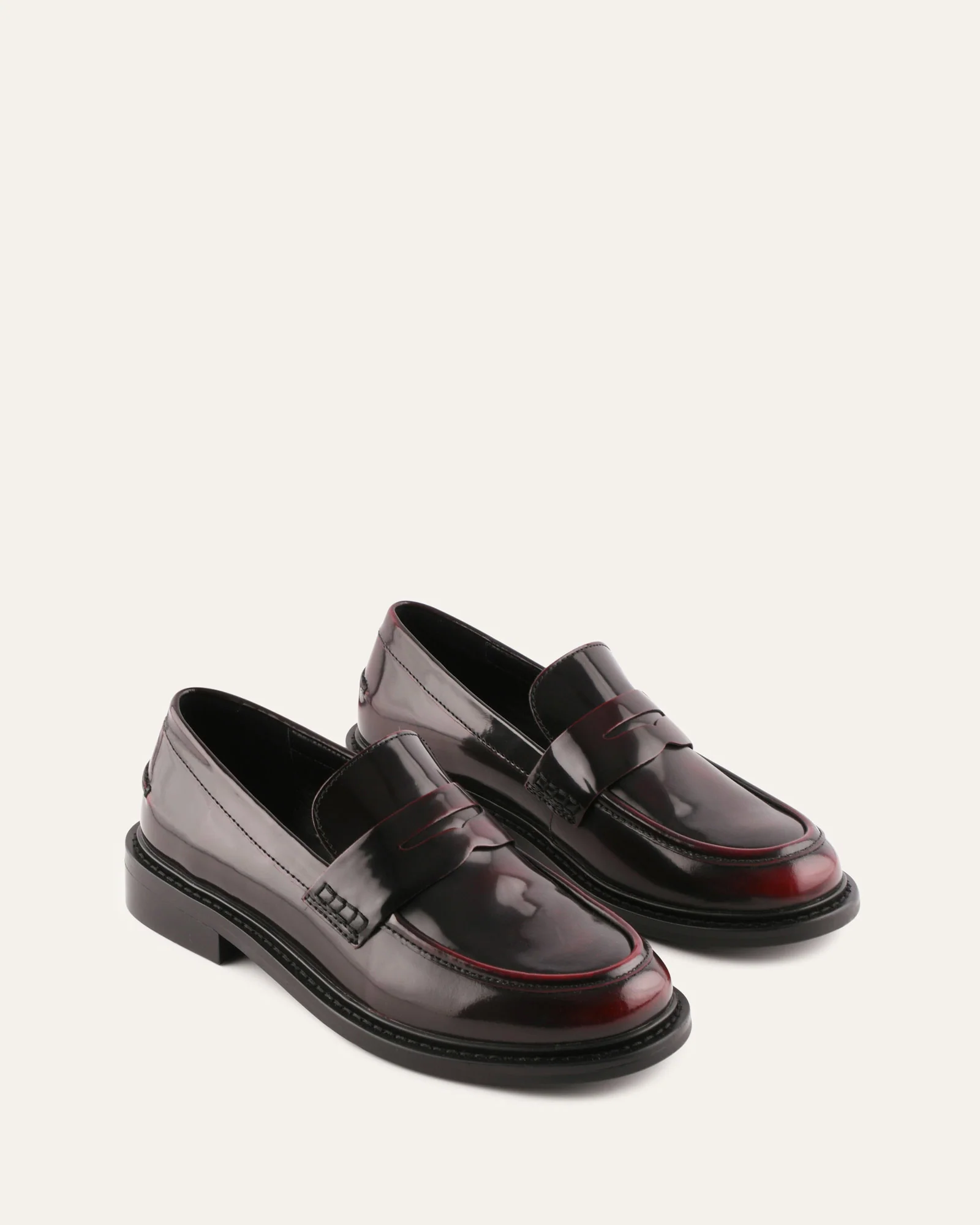 EBONY LOAFERS BURGUNDY LEATHER - Image 3