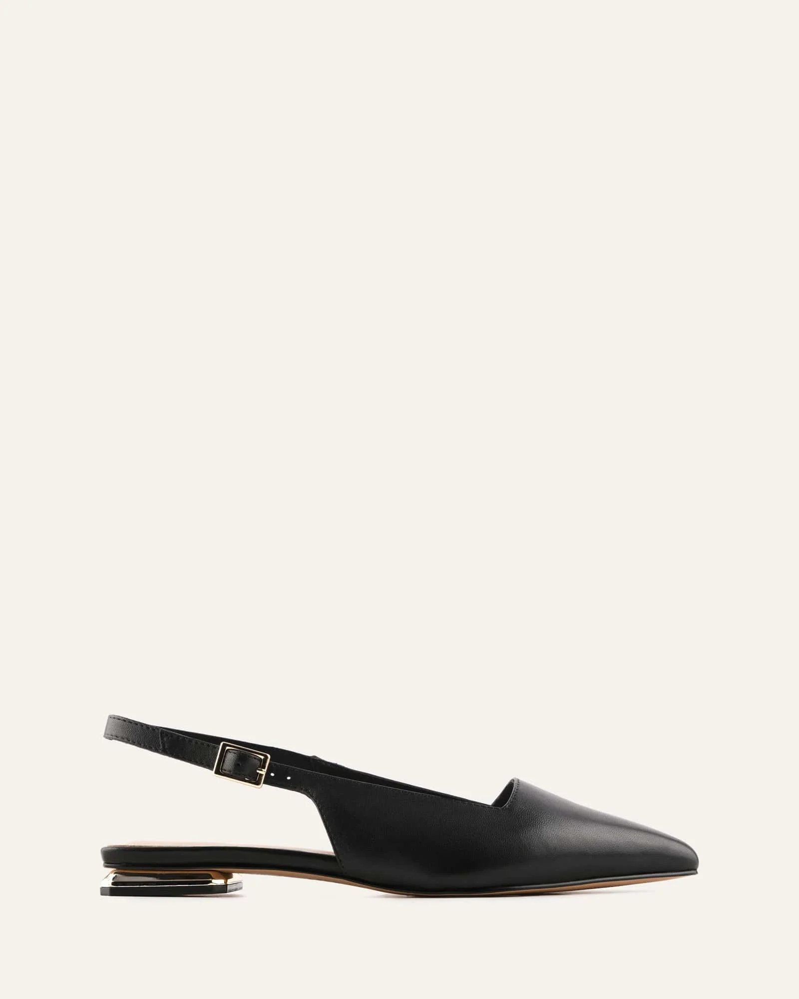 ECLIPSE DRESS FLATS BLACK LEATHER