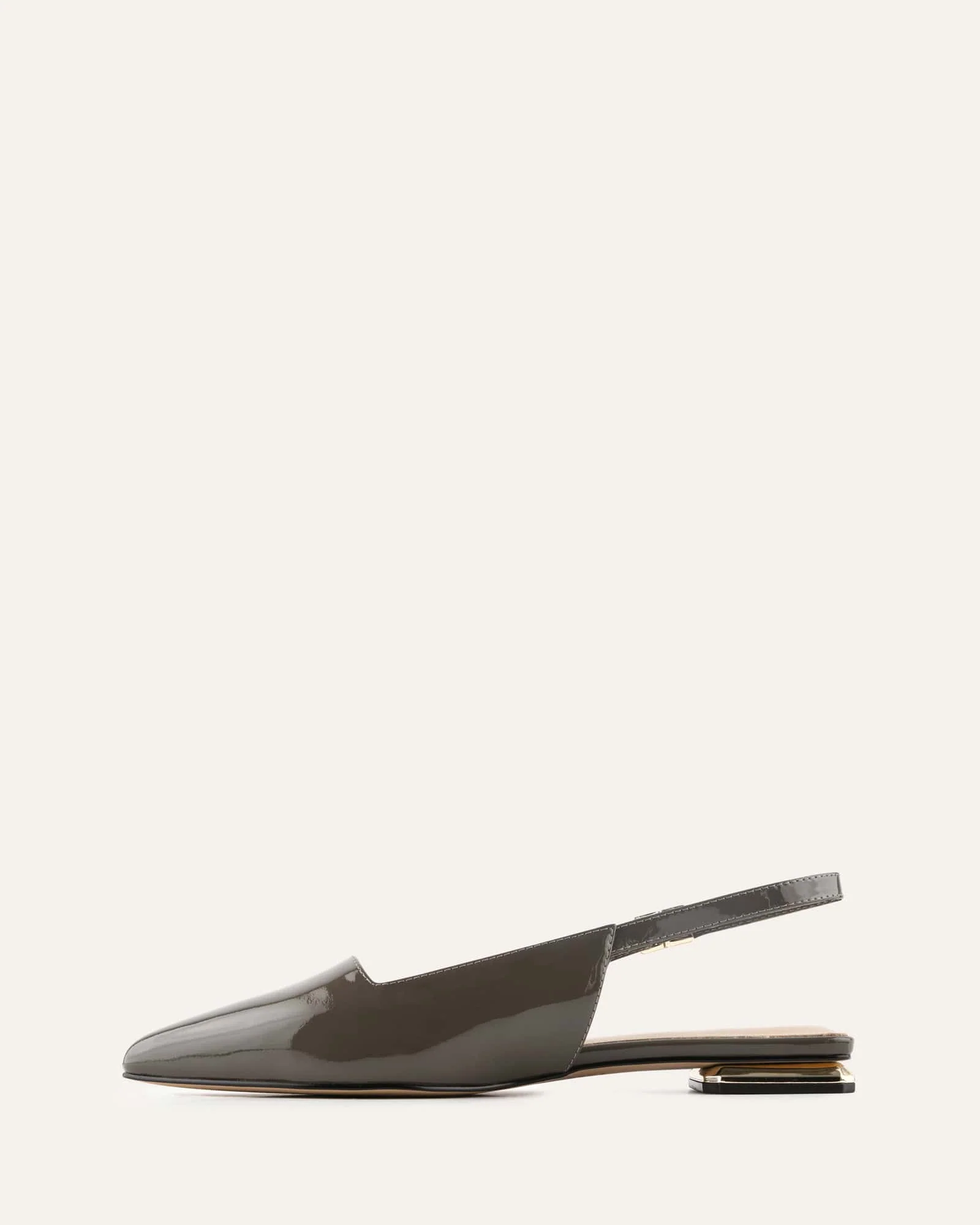 ECLIPSE DRESS FLATS DARK OLIVE PATENT - Image 5