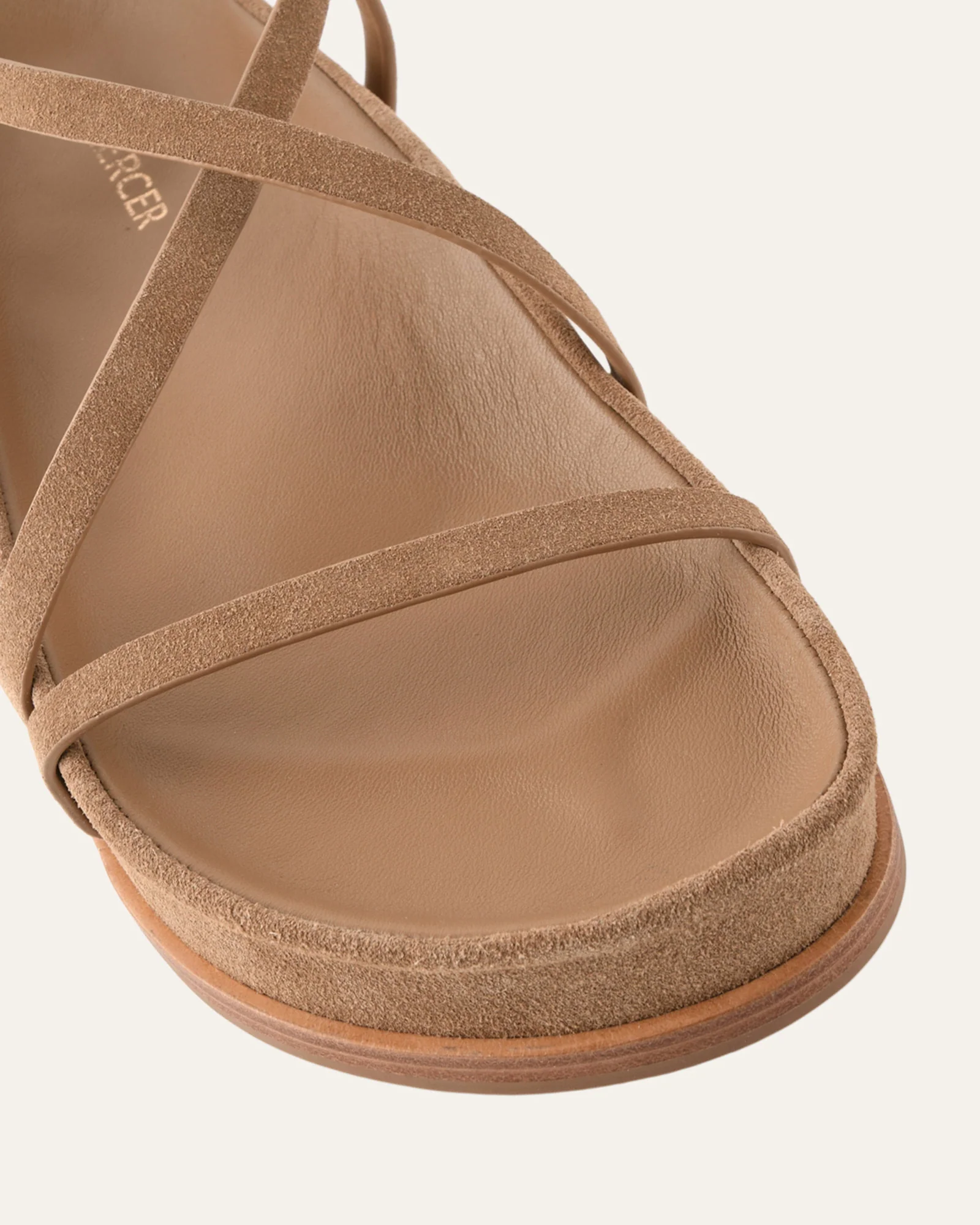 ELK FLAT SANDALS LATTE SUEDE - Image 3