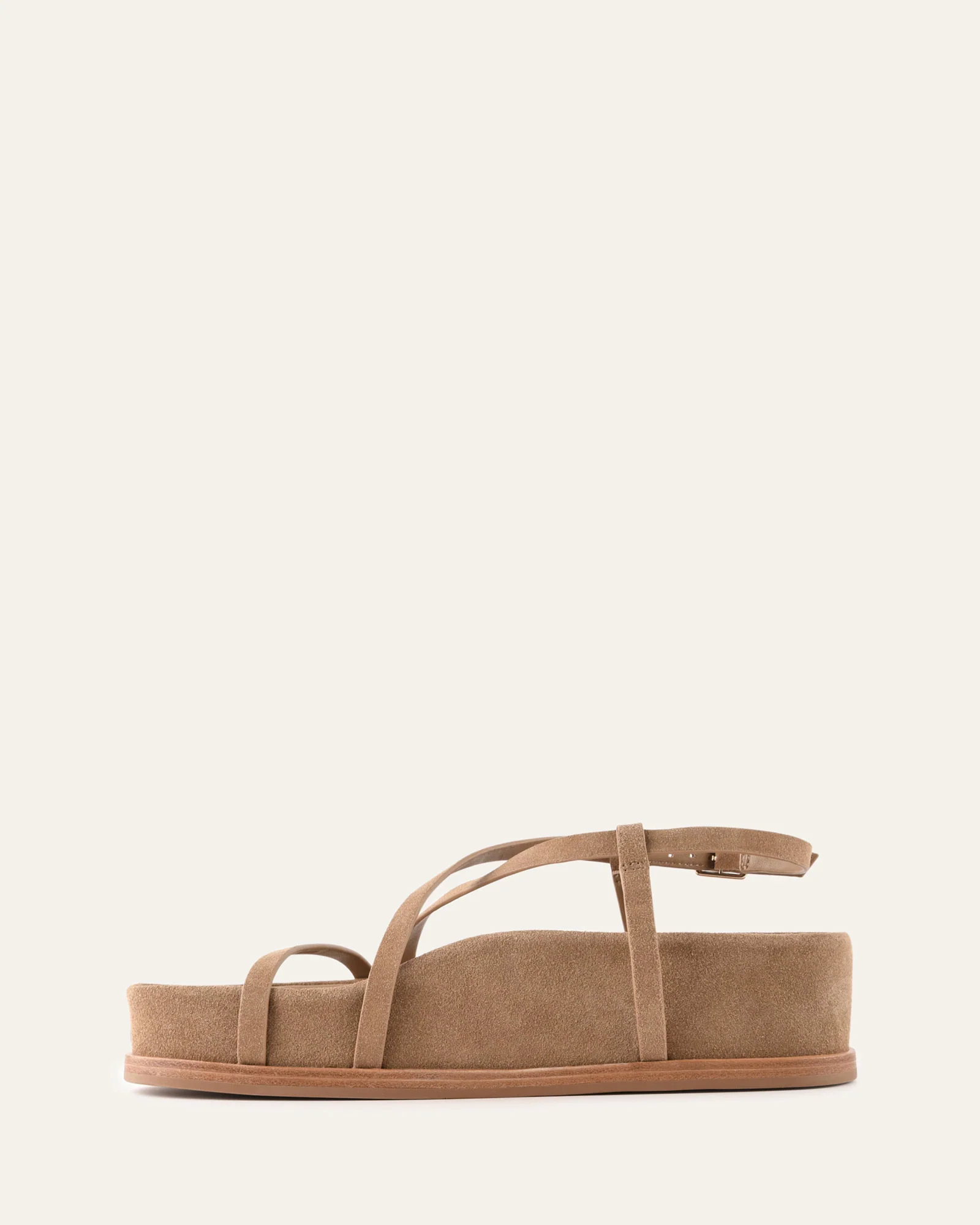 ELK FLAT SANDALS LATTE SUEDE - Image 5