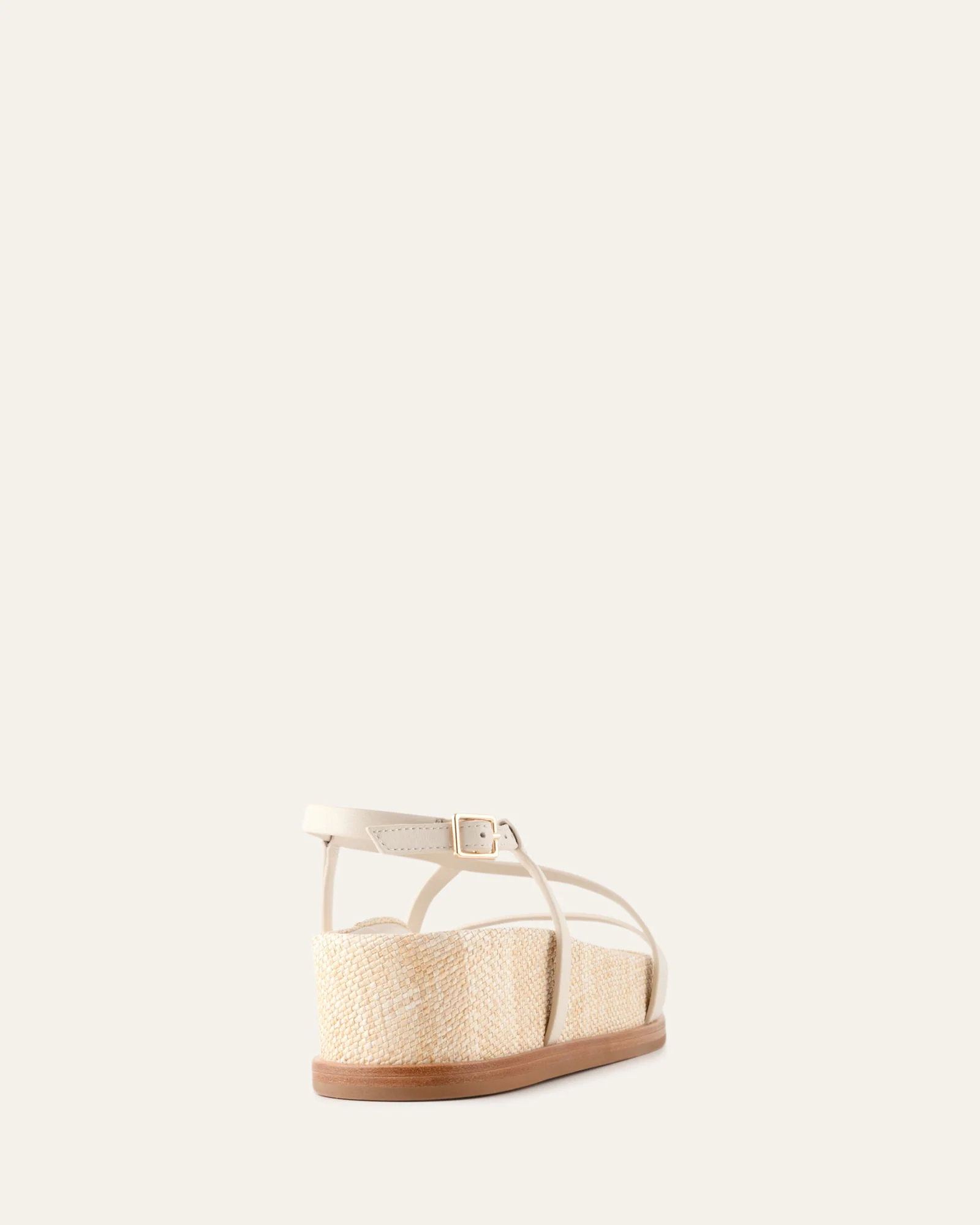 ELK FLAT SANDALS OFF WHITE NATURAL RAFFIA - Image 4