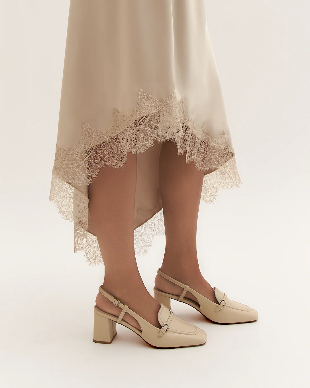 ELLERY MID HEELS OFF WHITE LEATHER - Image 7