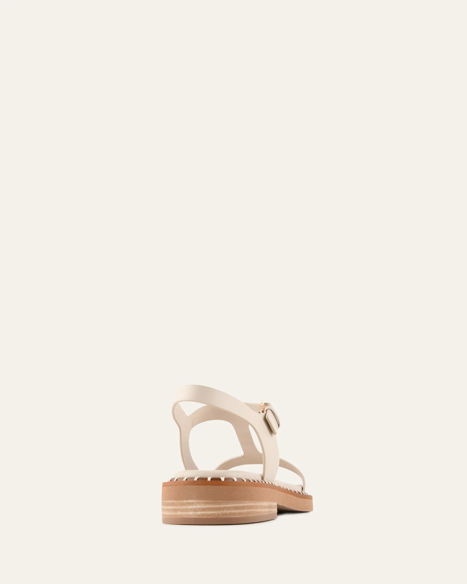 ELODIE FLAT SANDALS OFF WHITE LEATHER - Image 5
