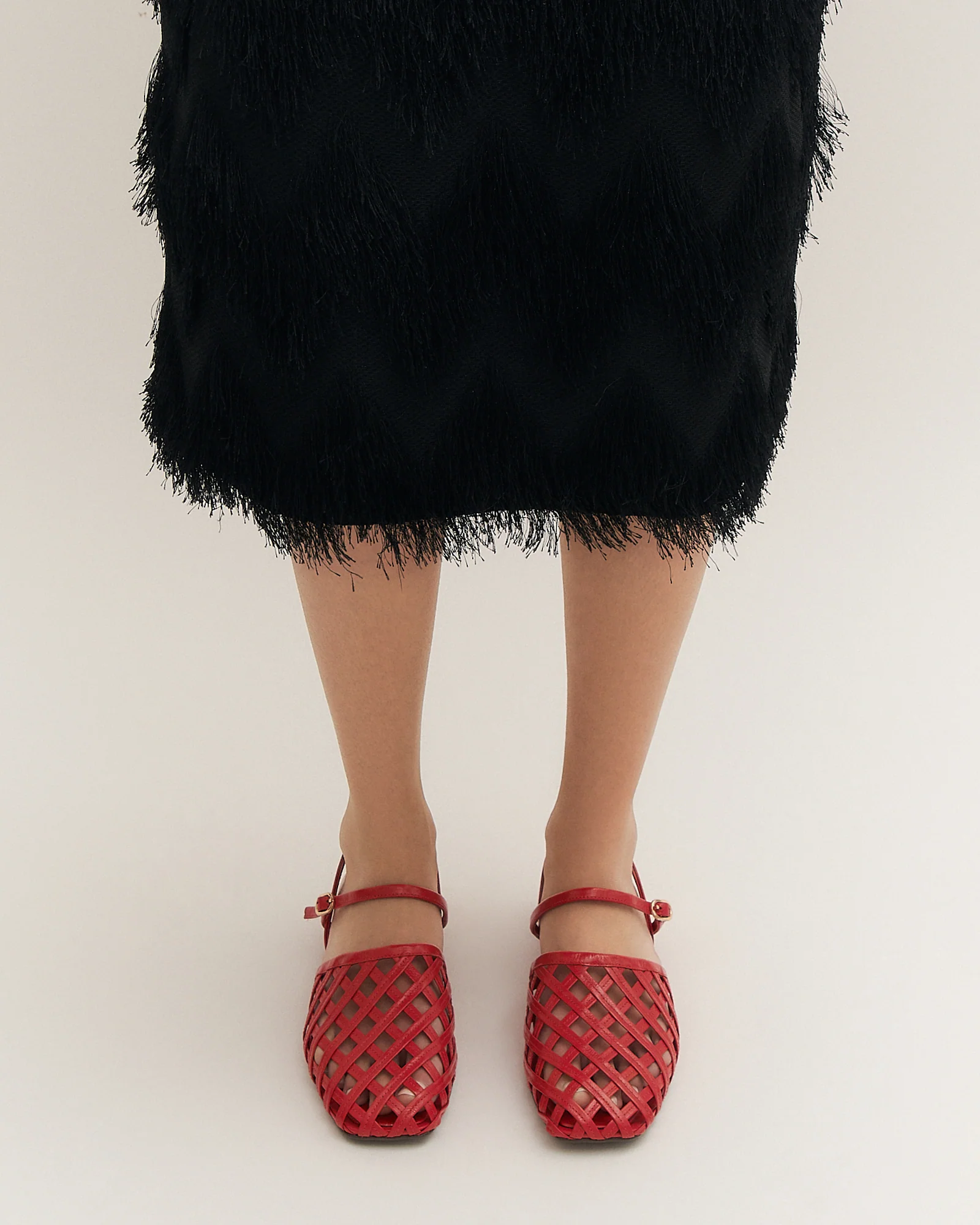 EROS CASUAL FLATS RED LEATHER - Image 10