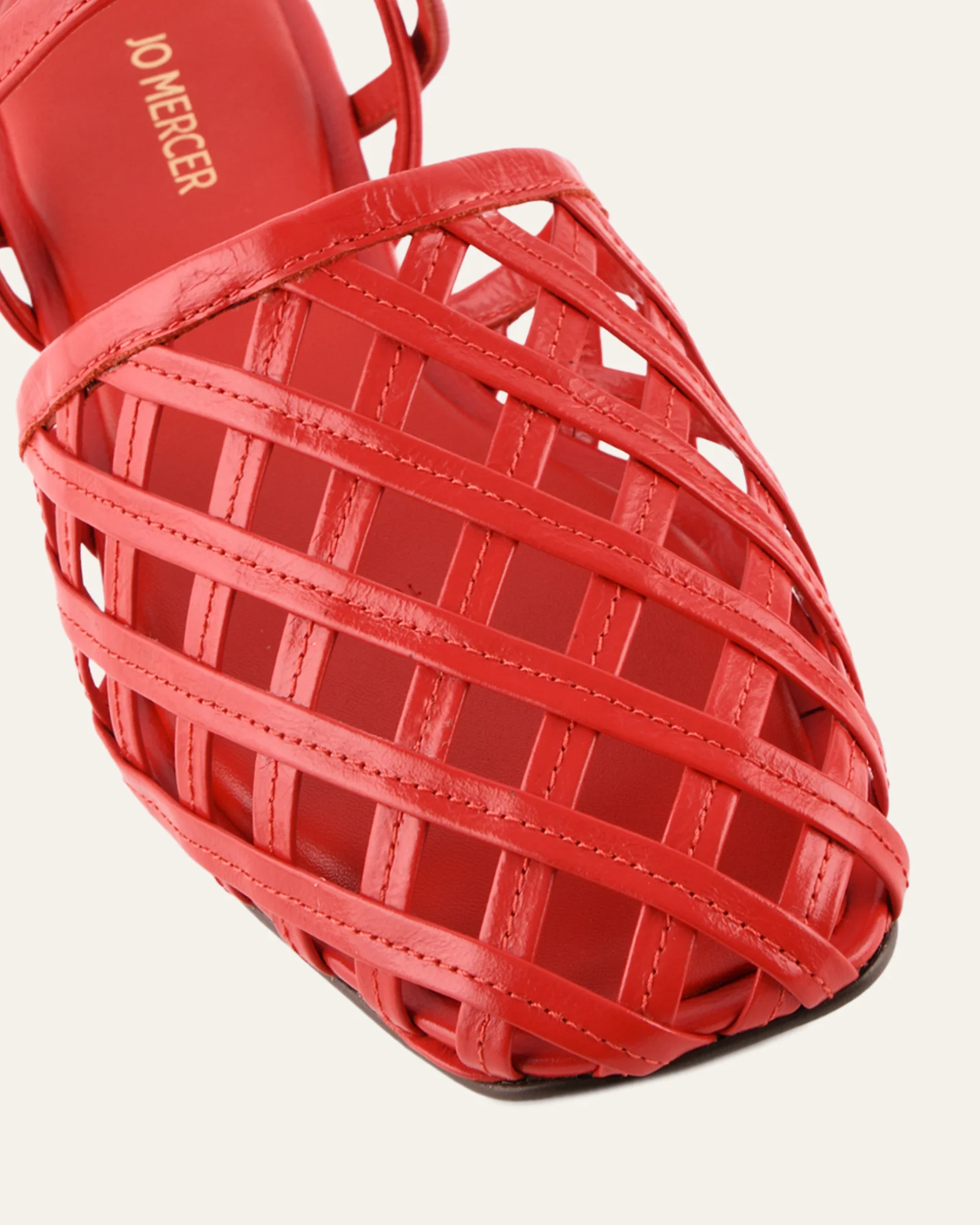 EROS CASUAL FLATS RED LEATHER - Image 4