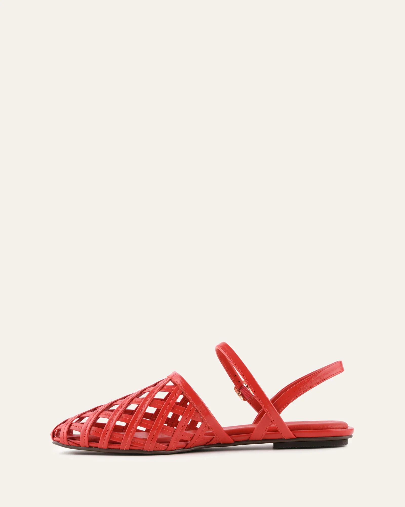 EROS CASUAL FLATS RED LEATHER - Image 6