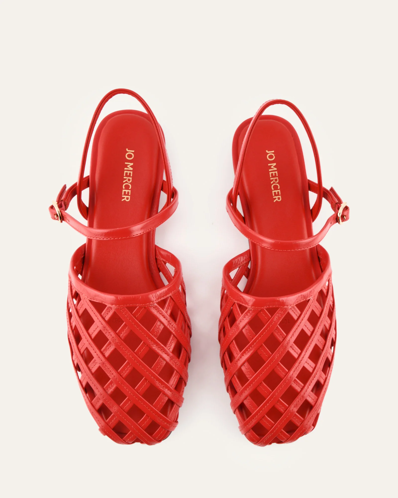 EROS CASUAL FLATS RED LEATHER - Image 7