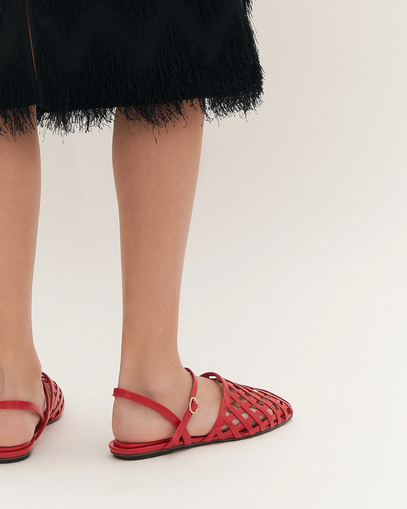 EROS CASUAL FLATS RED LEATHER - Image 9