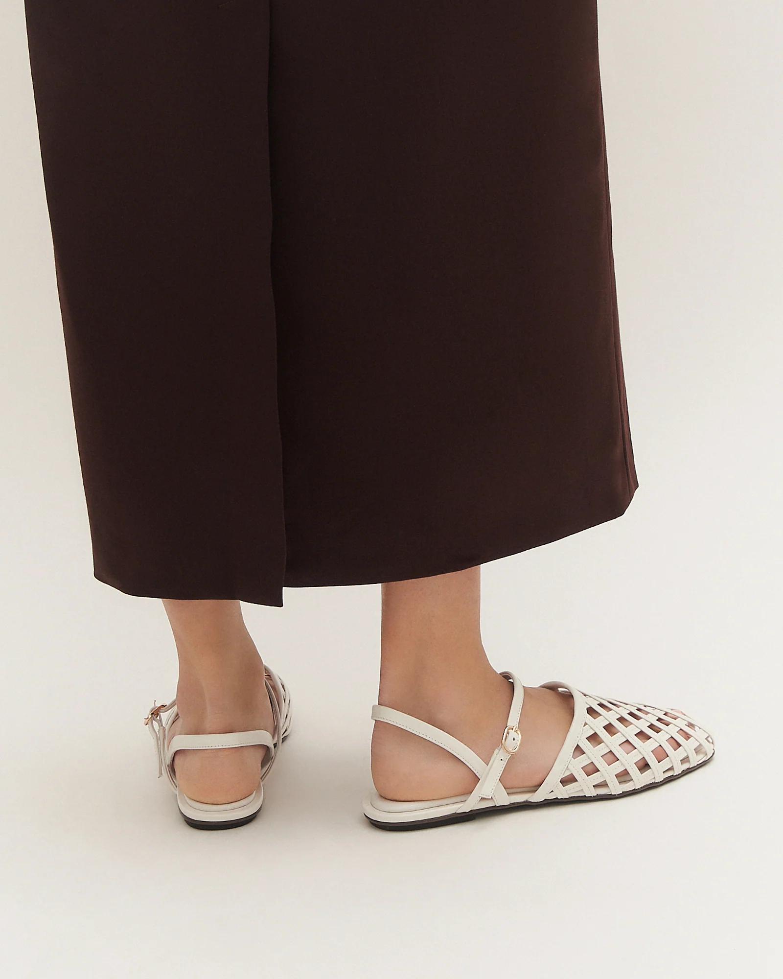 EROS CASUAL FLATS WHITE LEATHER - Image 2
