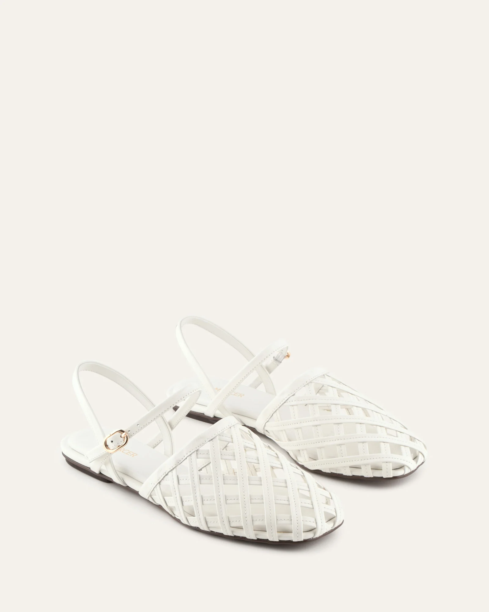EROS CASUAL FLATS WHITE LEATHER - Image 3