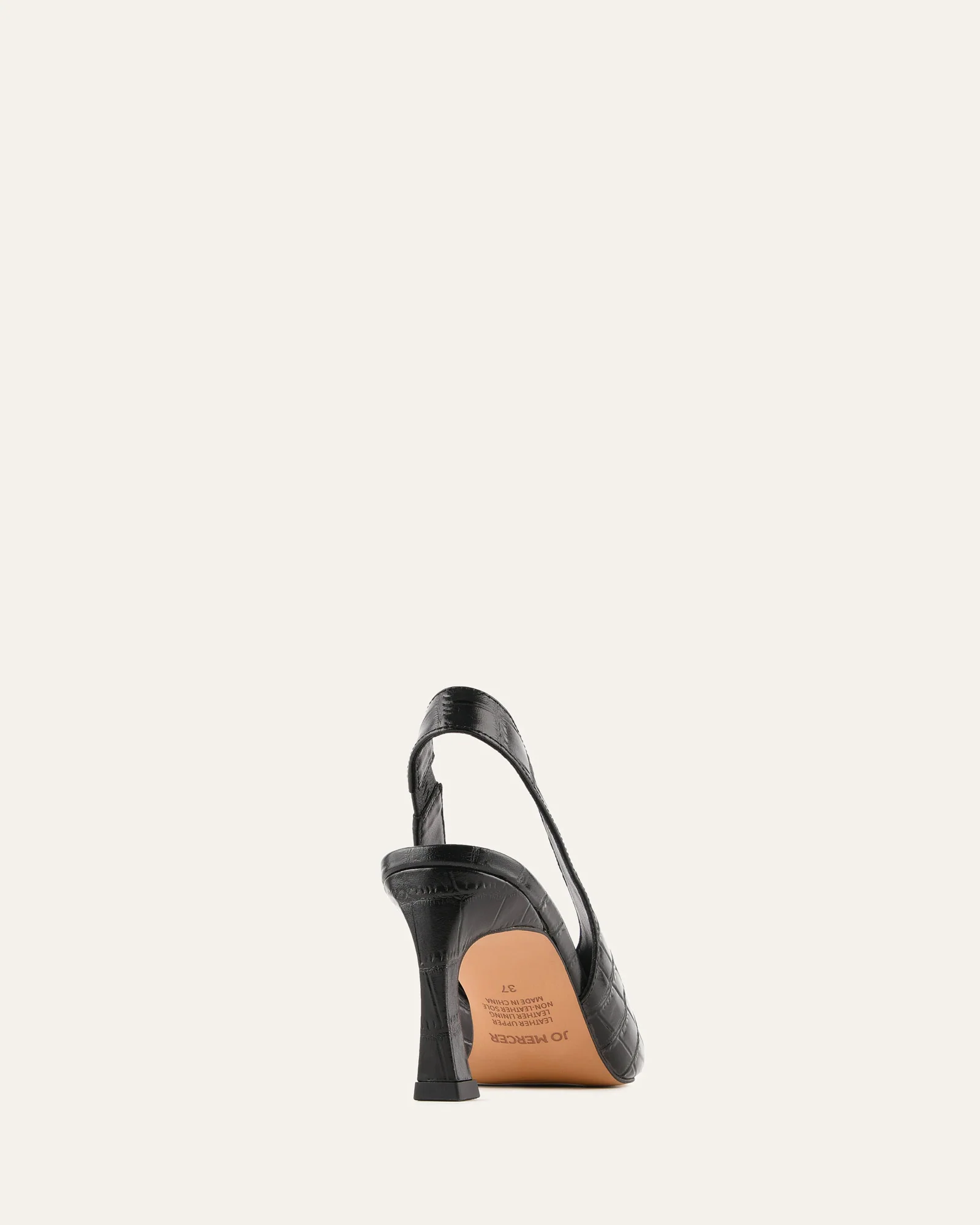 EVIE MID HEELS BLACK CROC - Image 4