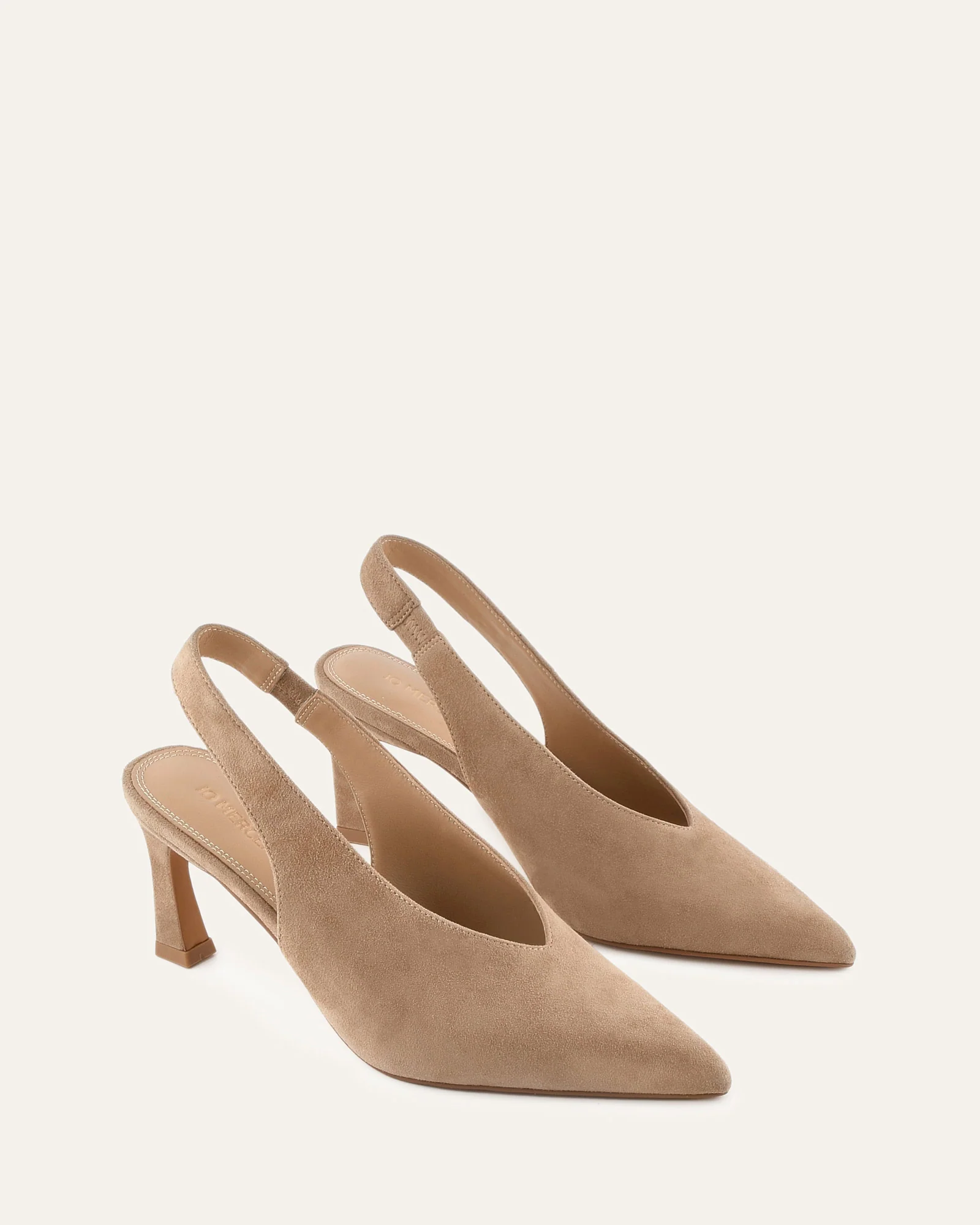 EVIE MID HEELS LATTE SUEDE - Image 2