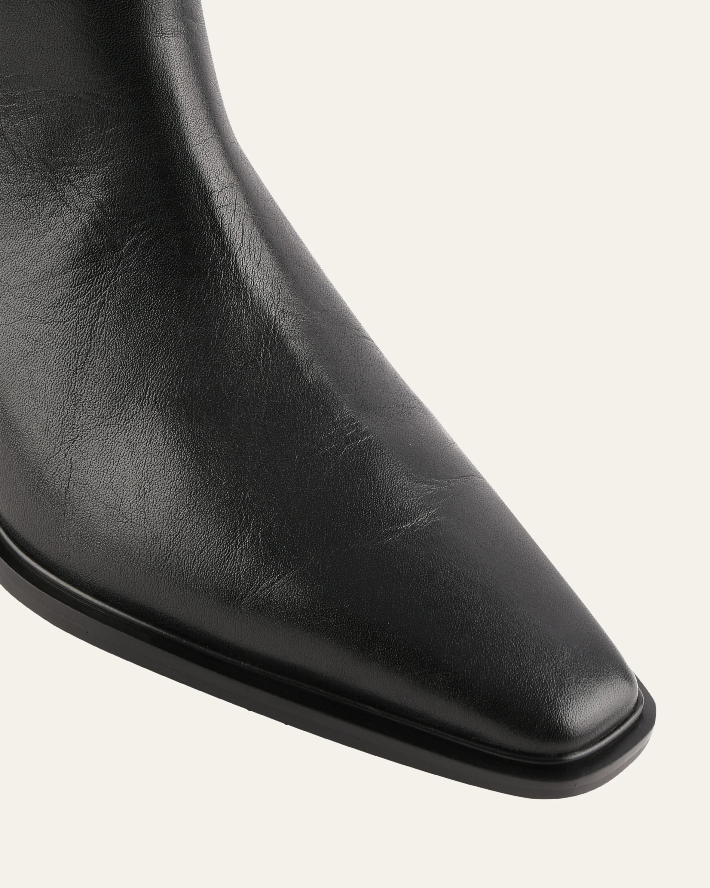 FABLE FLAT ANKLE BOOTS BLACK LEATHER - Image 3