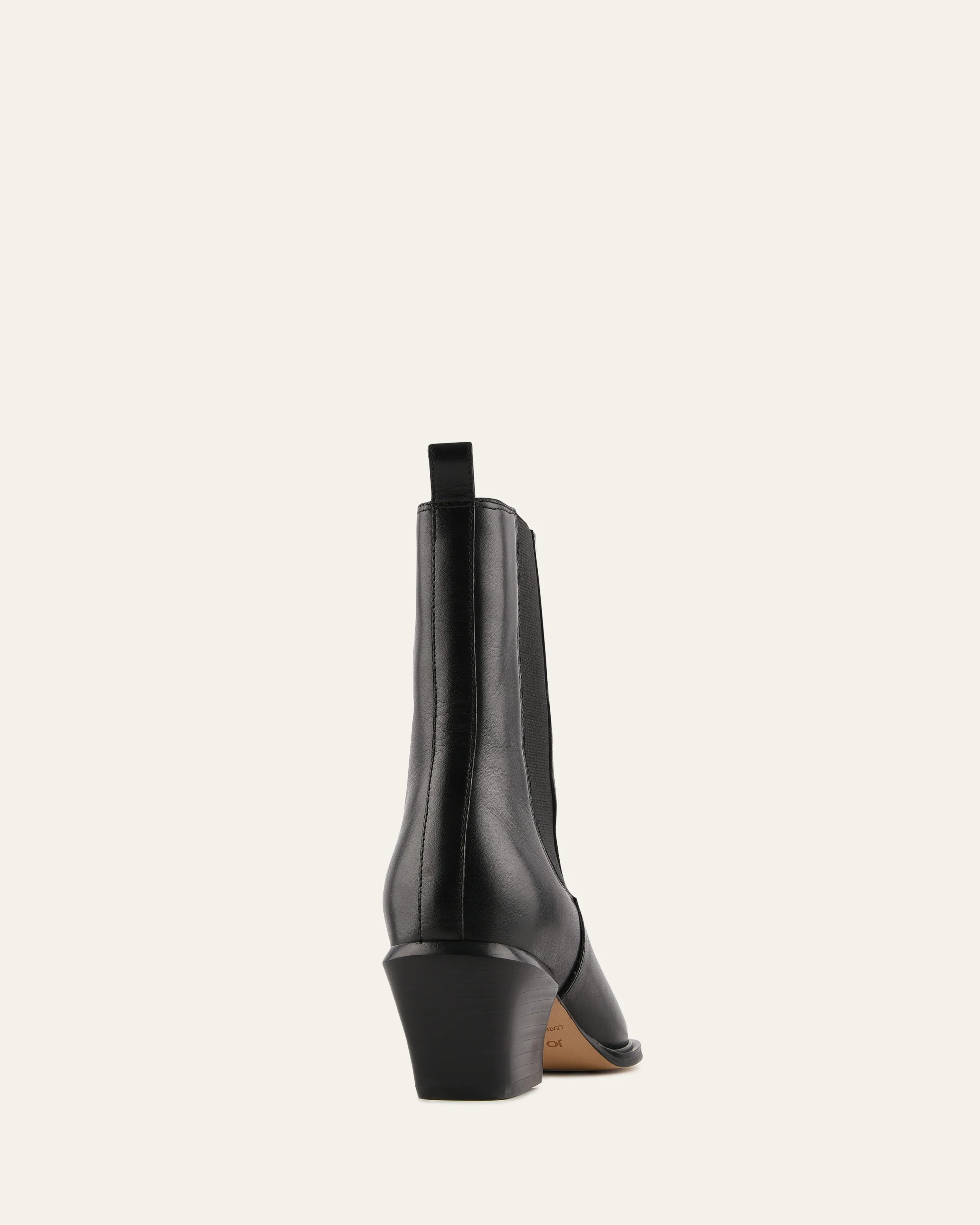 FABLE FLAT ANKLE BOOTS BLACK LEATHER - Image 4