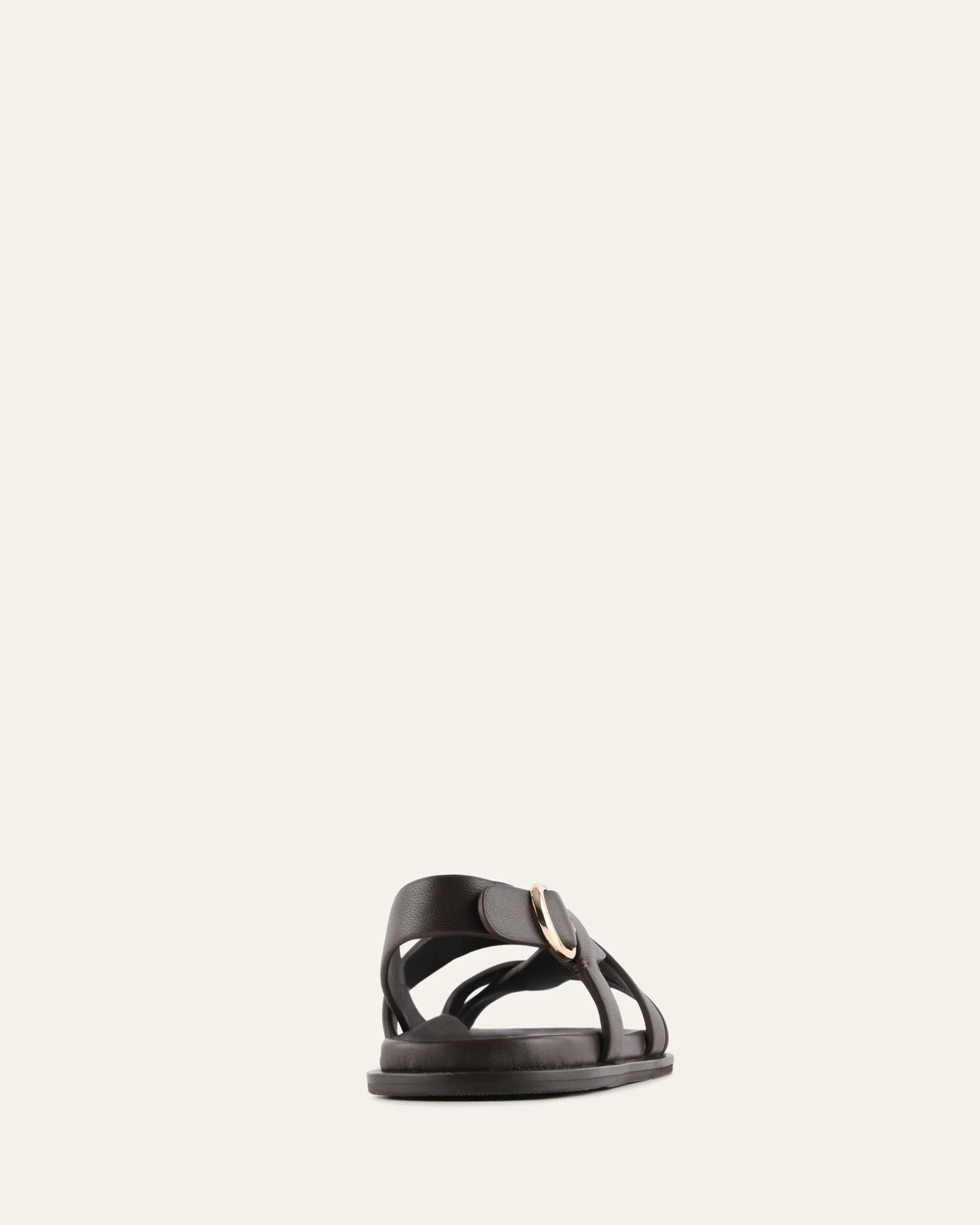 FALCON FLAT SANDALS BITTER CHOC LEATHER - Image 5