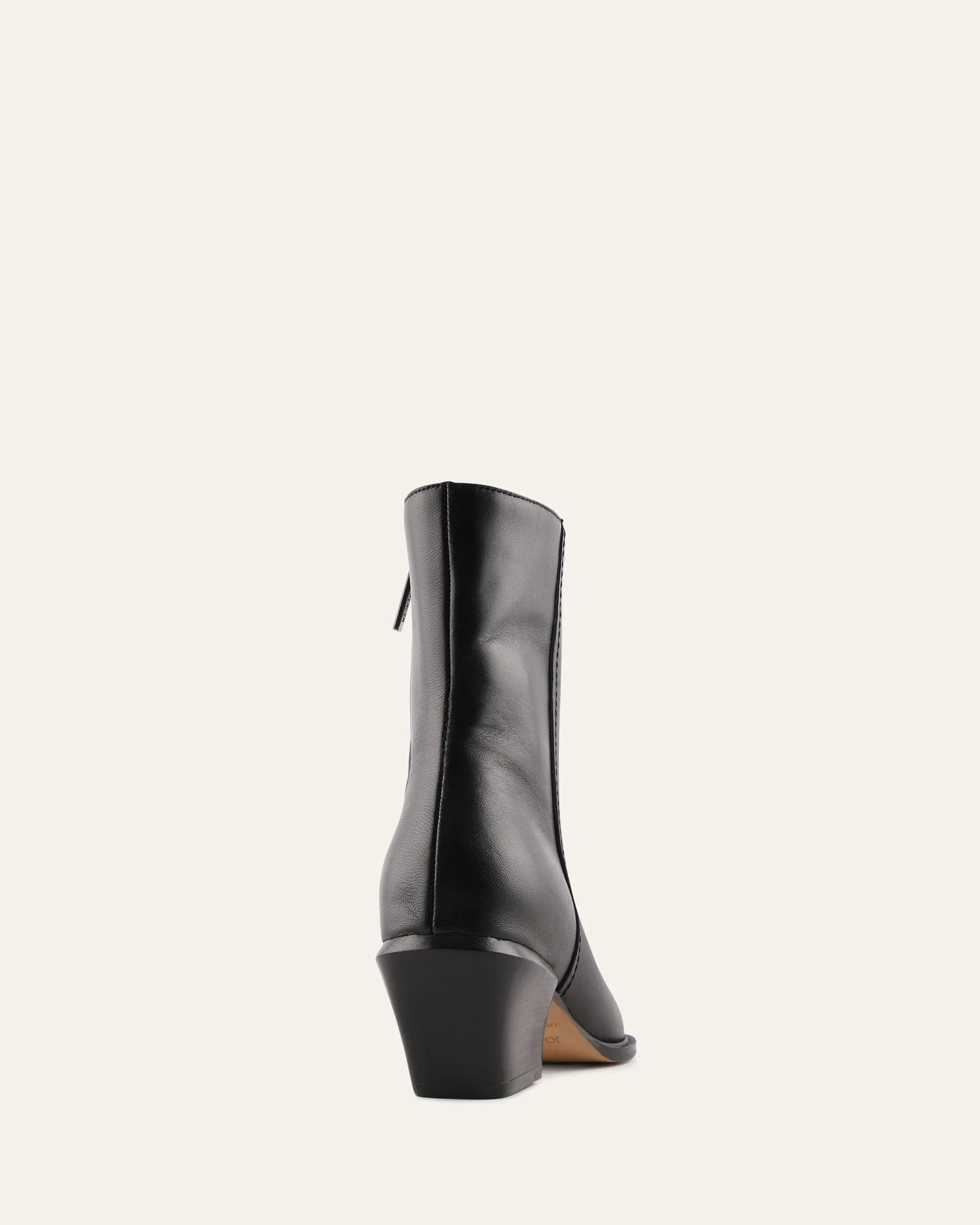 FARROW FLAT ANKLE BOOTS BLACK LEATHER - Image 5