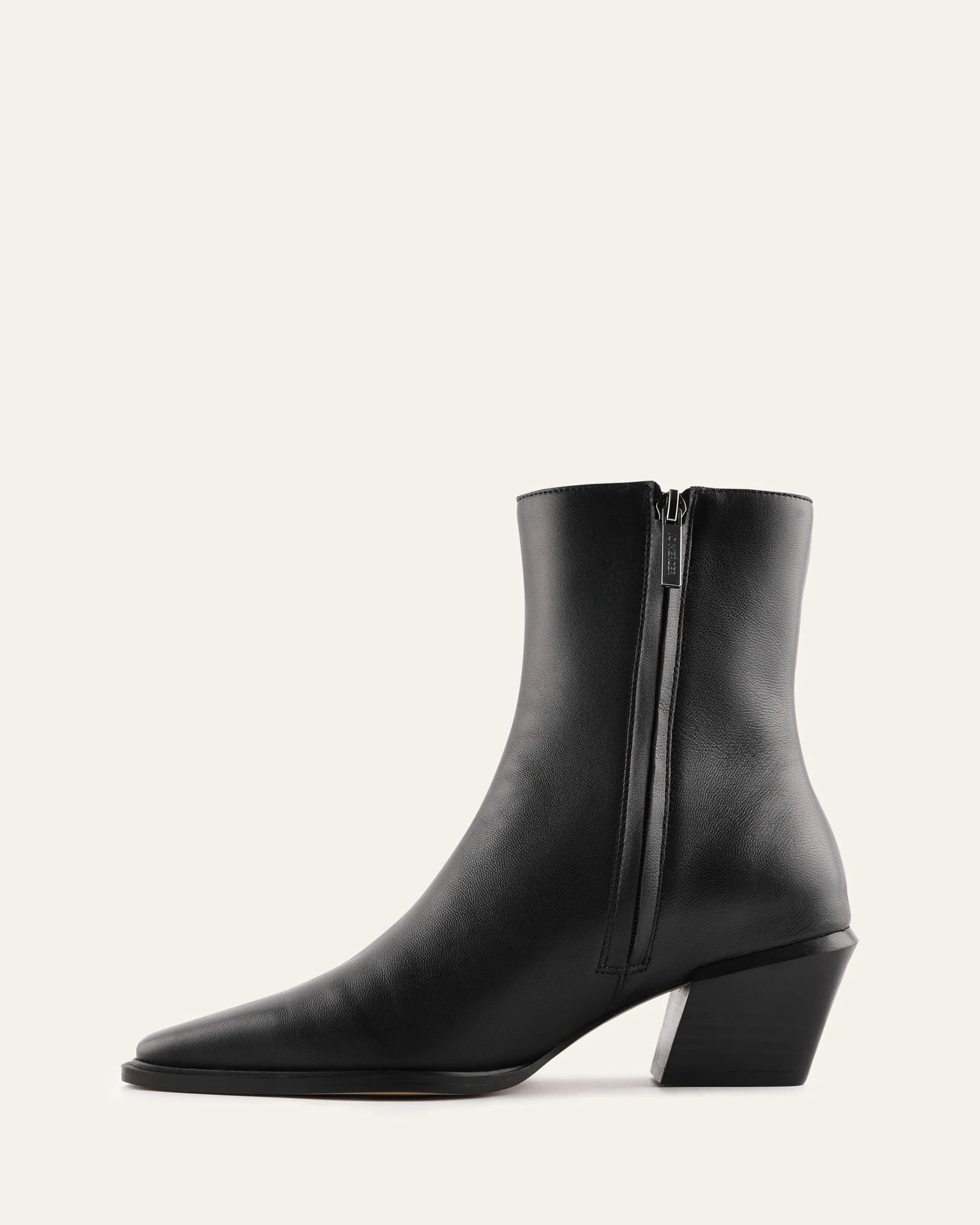 FARROW FLAT ANKLE BOOTS BLACK LEATHER - Image 6