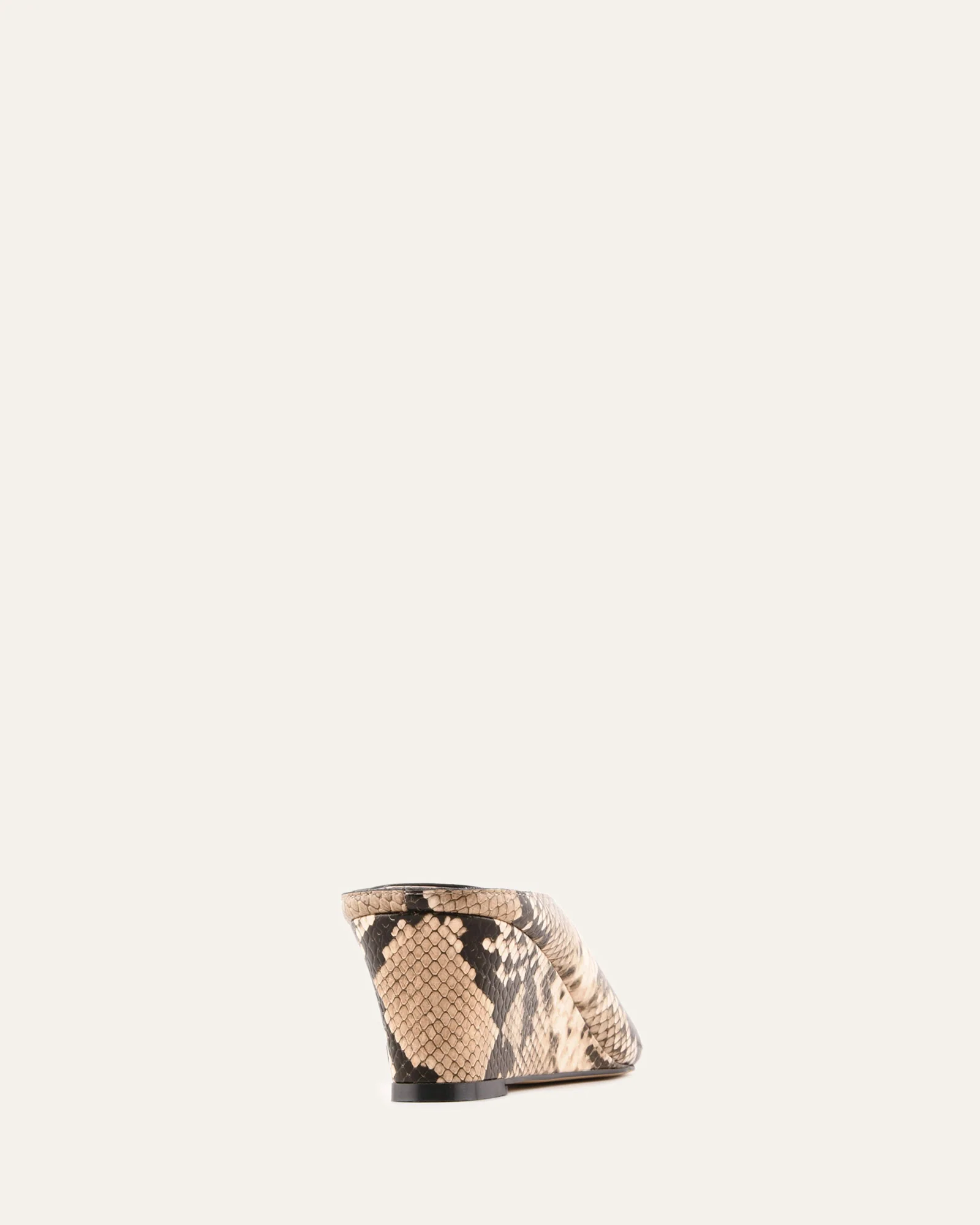 FERRIS MID HEEL SANDALS BEIGE SNAKE PRINT LEATHER - Image 5
