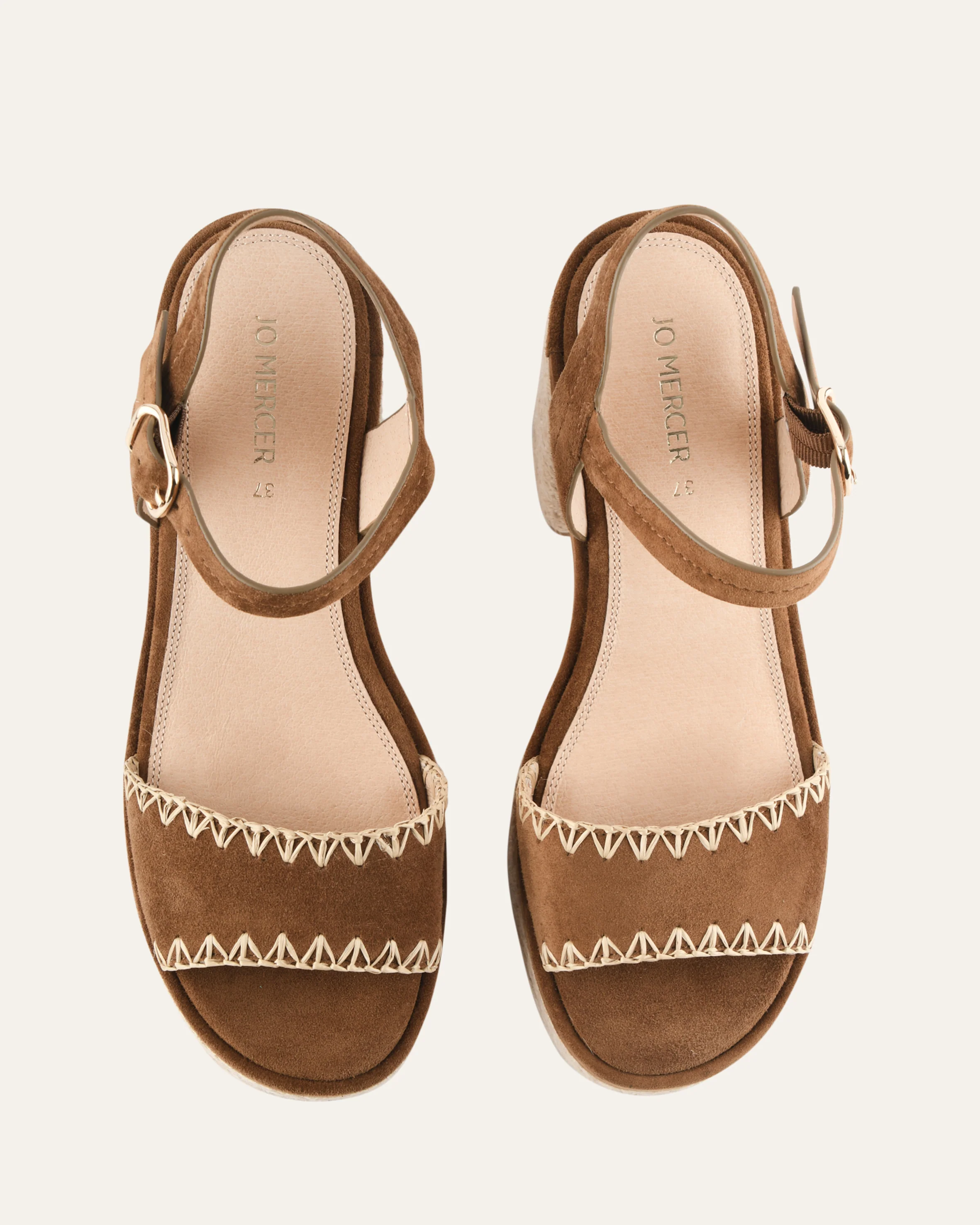 FISHER HIGH HEEL PLATFORM SANDALS BISCUIT SUEDE - Image 7