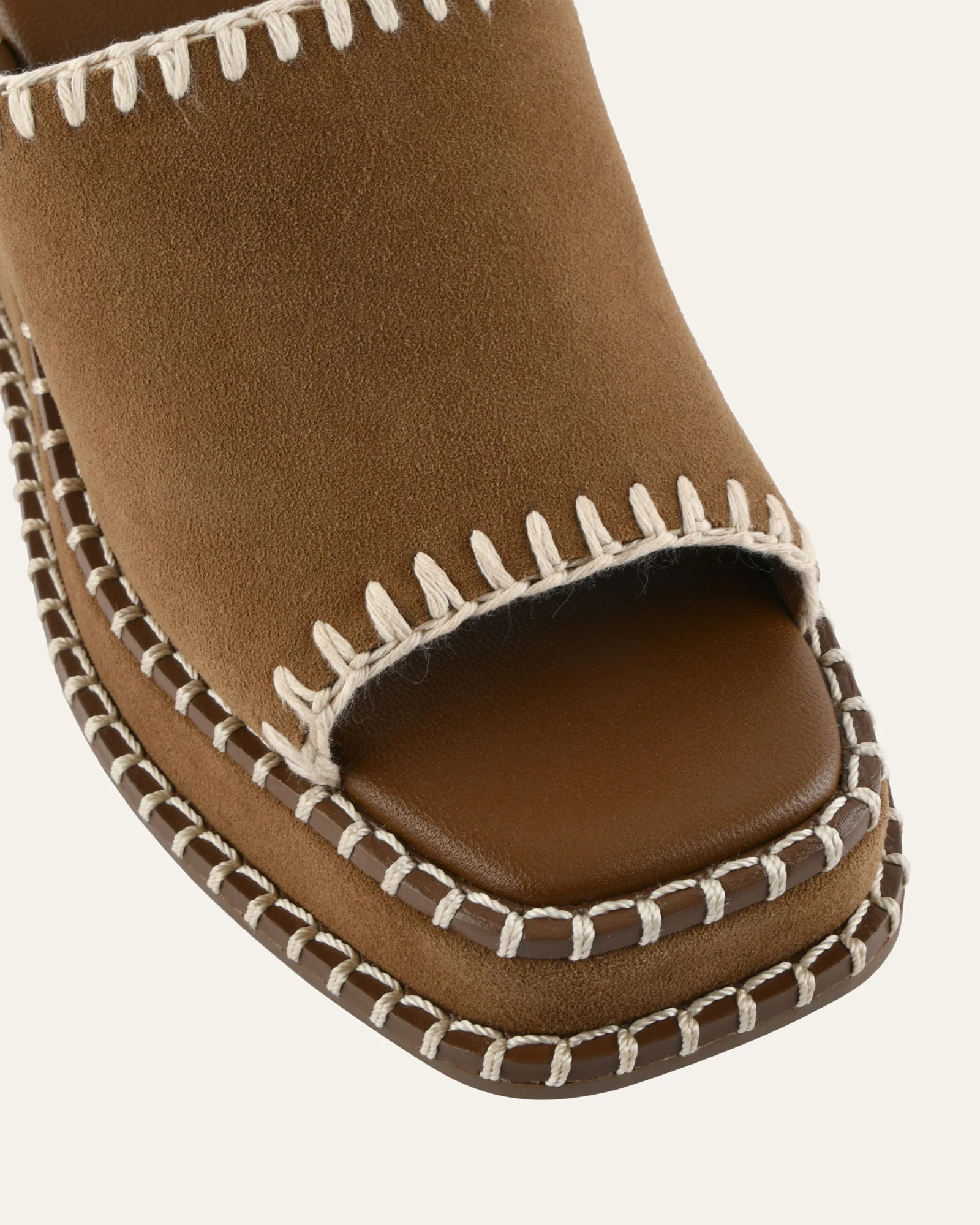 FRANKIE HIGH WEDGE SANDALS BISCUIT SUEDE - Image 4