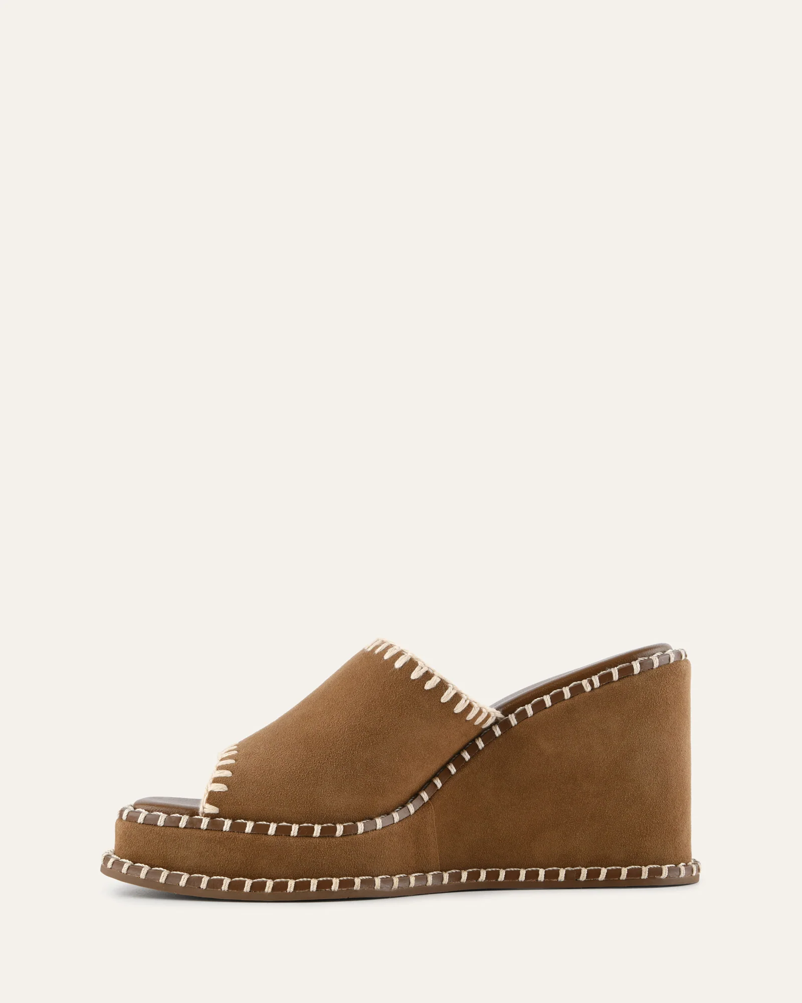 FRANKIE HIGH WEDGE SANDALS BISCUIT SUEDE - Image 6