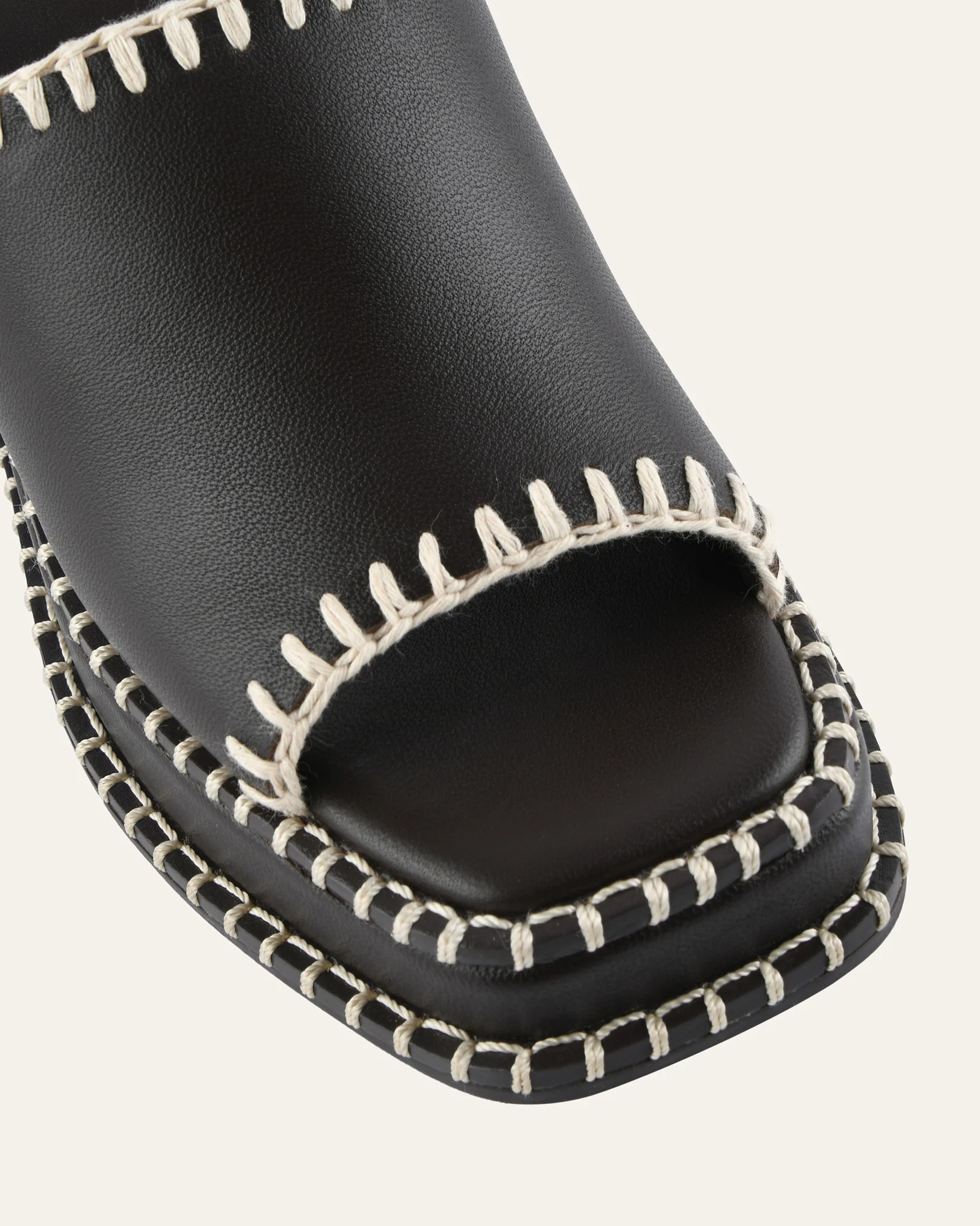 FRANKIE HIGH WEDGE SANDALS BITTER CHOC LEATHER - Image 4