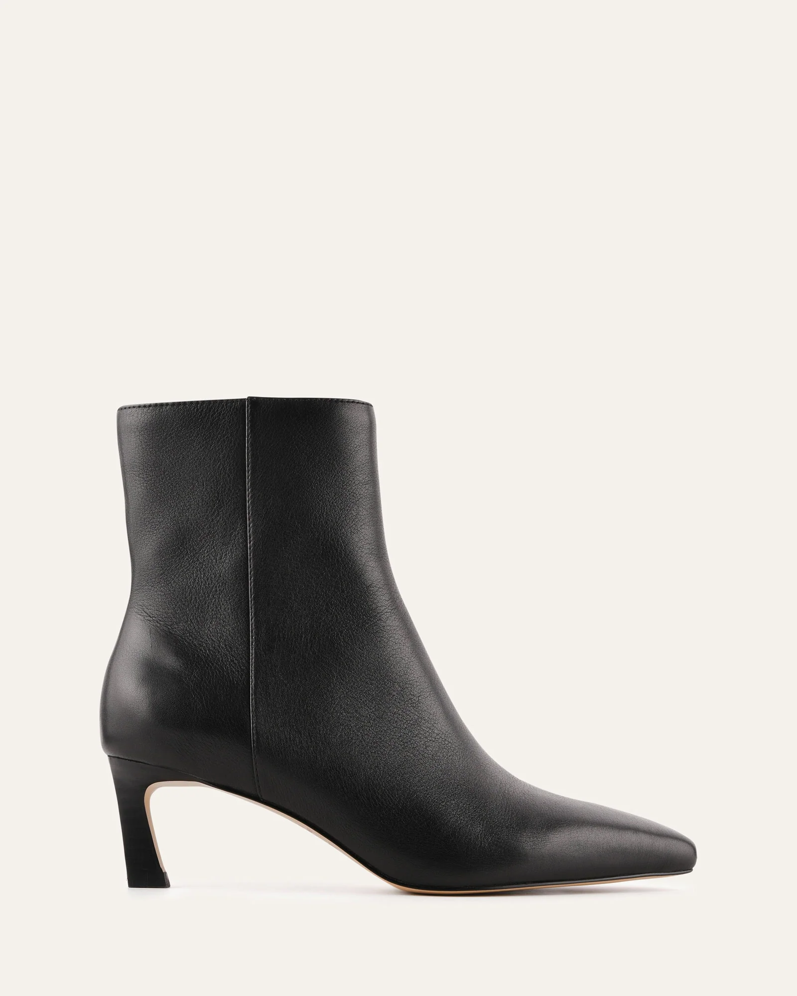 GABBY MID ANKLE BOOTS BLACK LEATHER