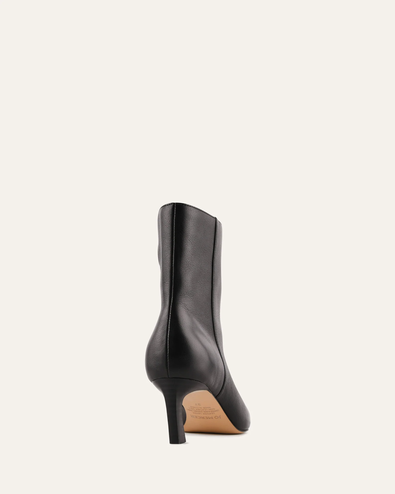GABBY MID ANKLE BOOTS BLACK LEATHER - Image 5