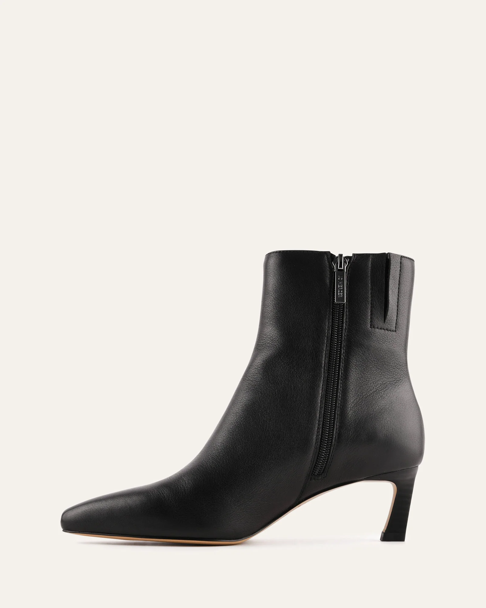 GABBY MID ANKLE BOOTS BLACK LEATHER - Image 6