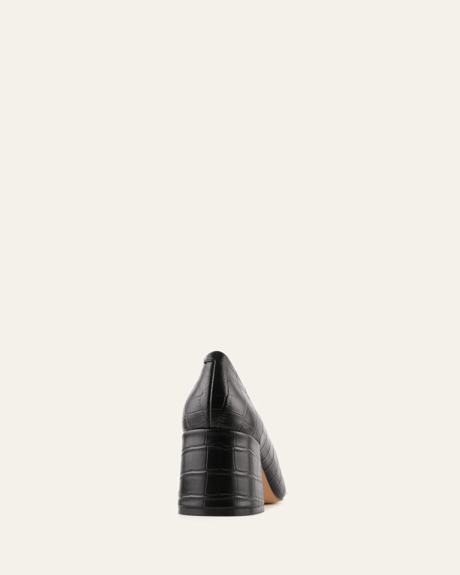 GESSO MID HEELS BLACK CROC - Image 4