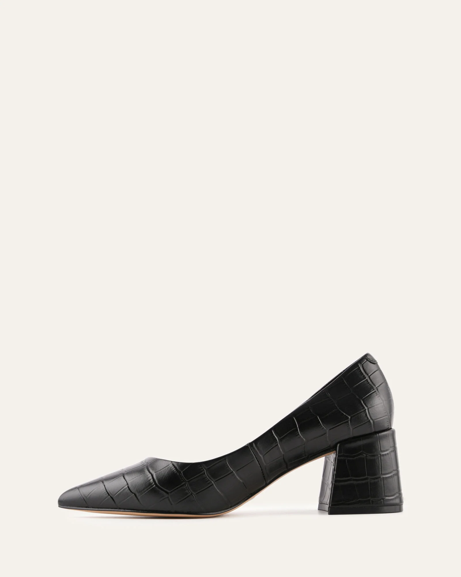 GESSO MID HEELS BLACK CROC - Image 5